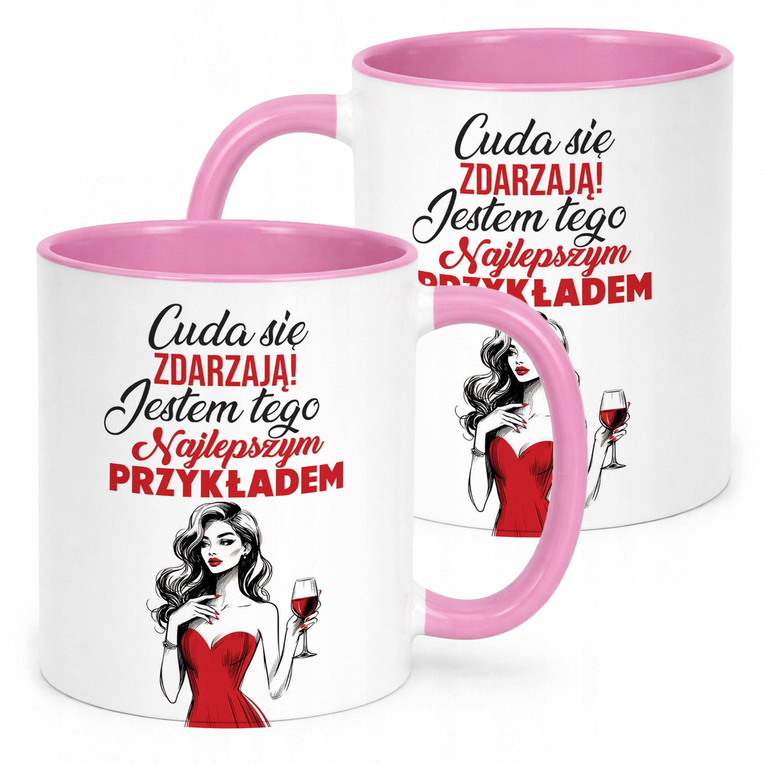 Kubek Różowy Dzień Kobiet Dla Kobiety Dziewczyny Prezent Upominek