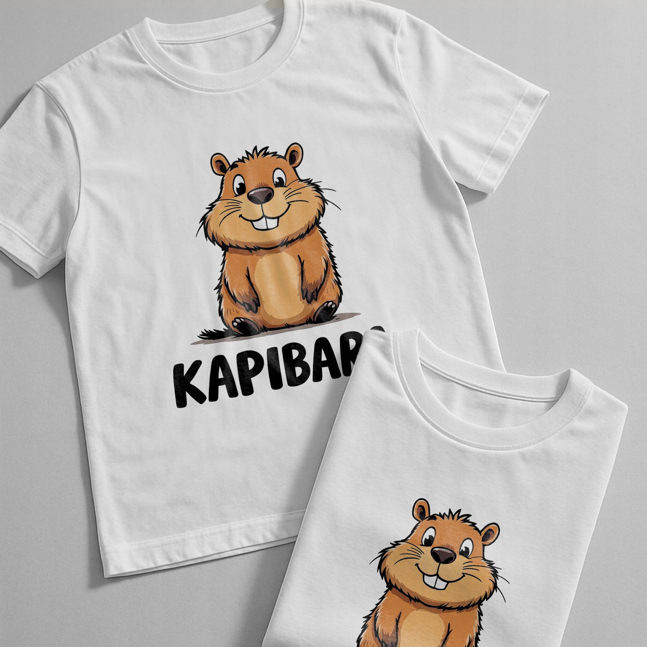 Koszulka biała dziecięca Kapibara Capybara Zwierzak