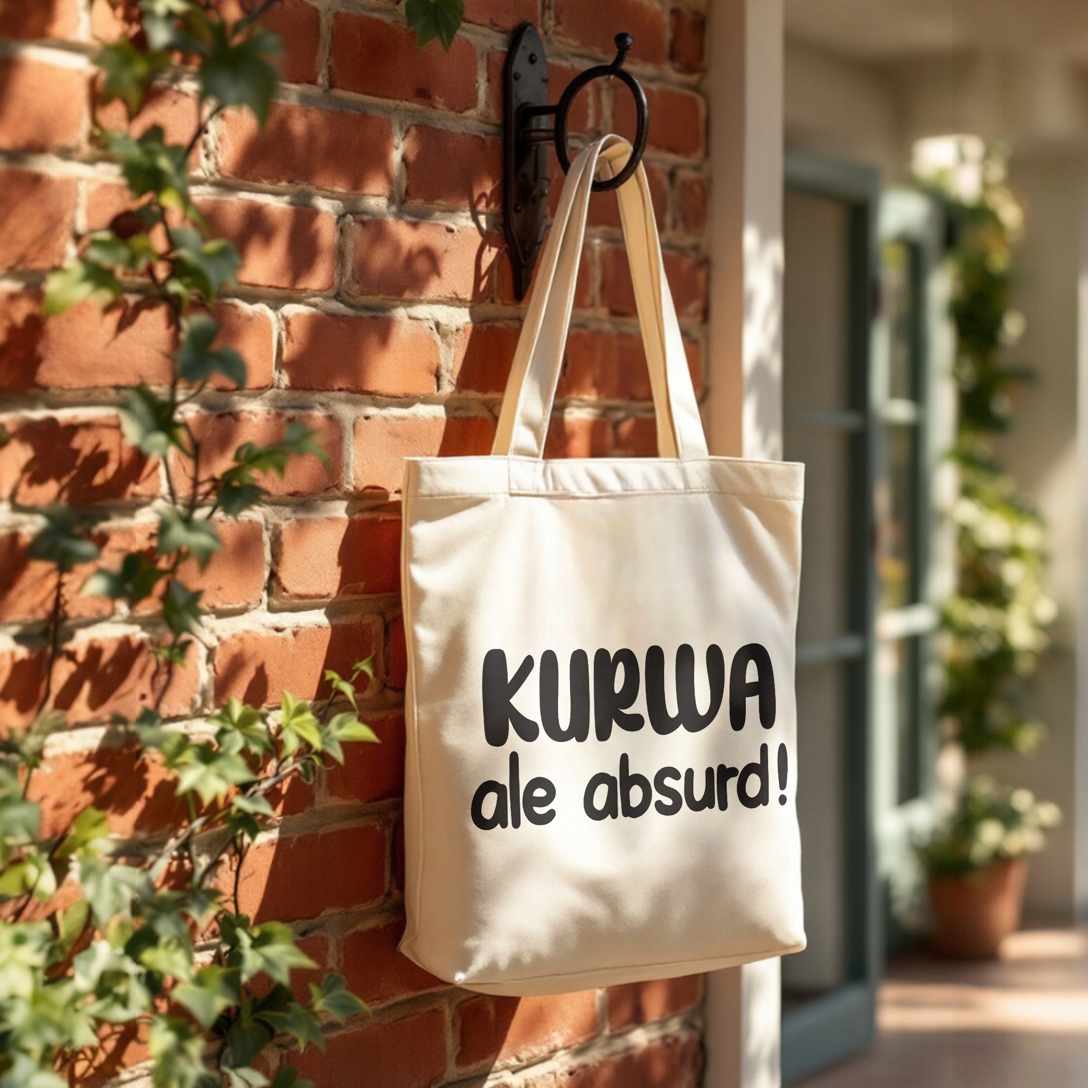 Torba bawełniana premium K**wa Ale Absurd Zabawny Prezent