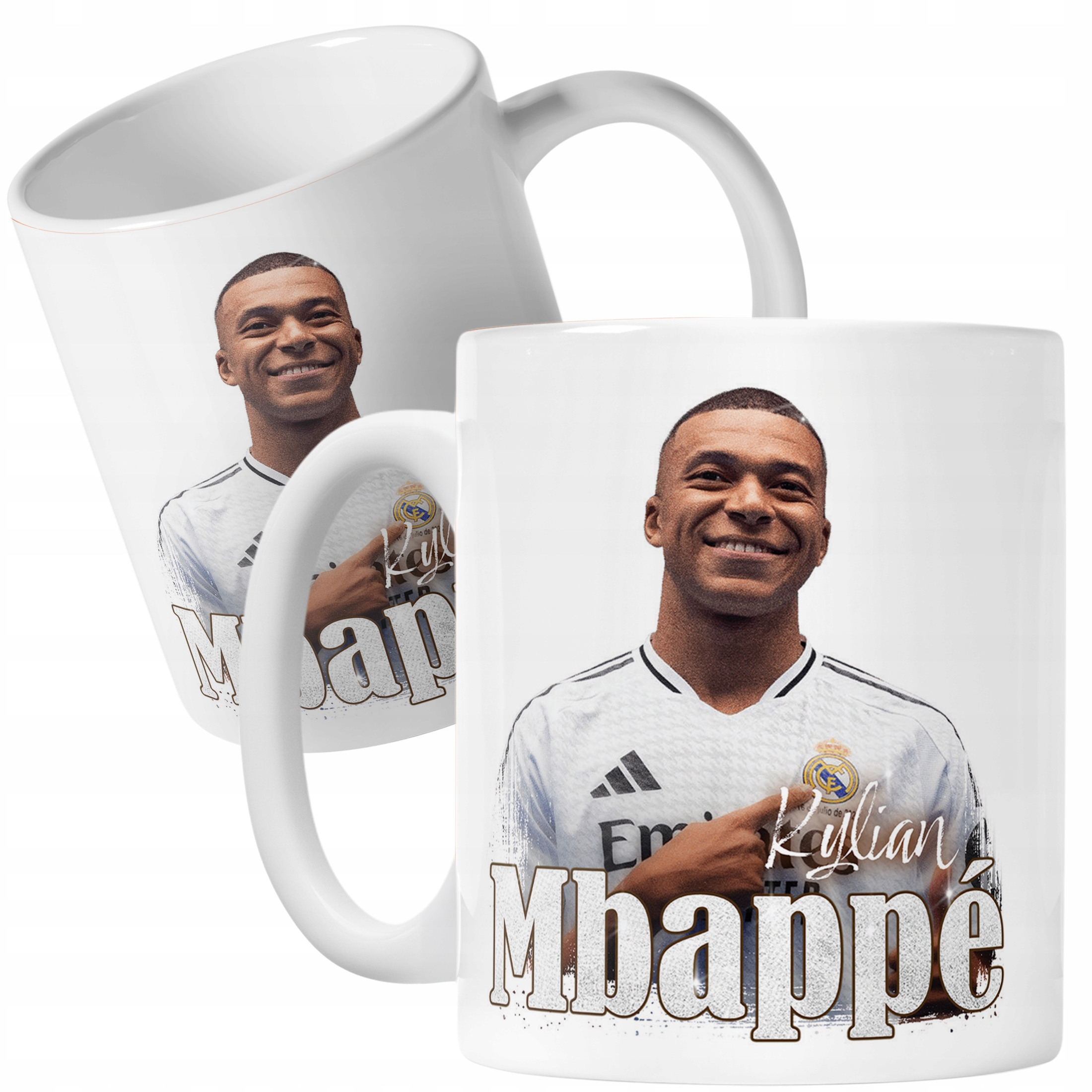 Kubek ceramiczny Kylian Mbappe dla kibiców Real Madryt Prezent