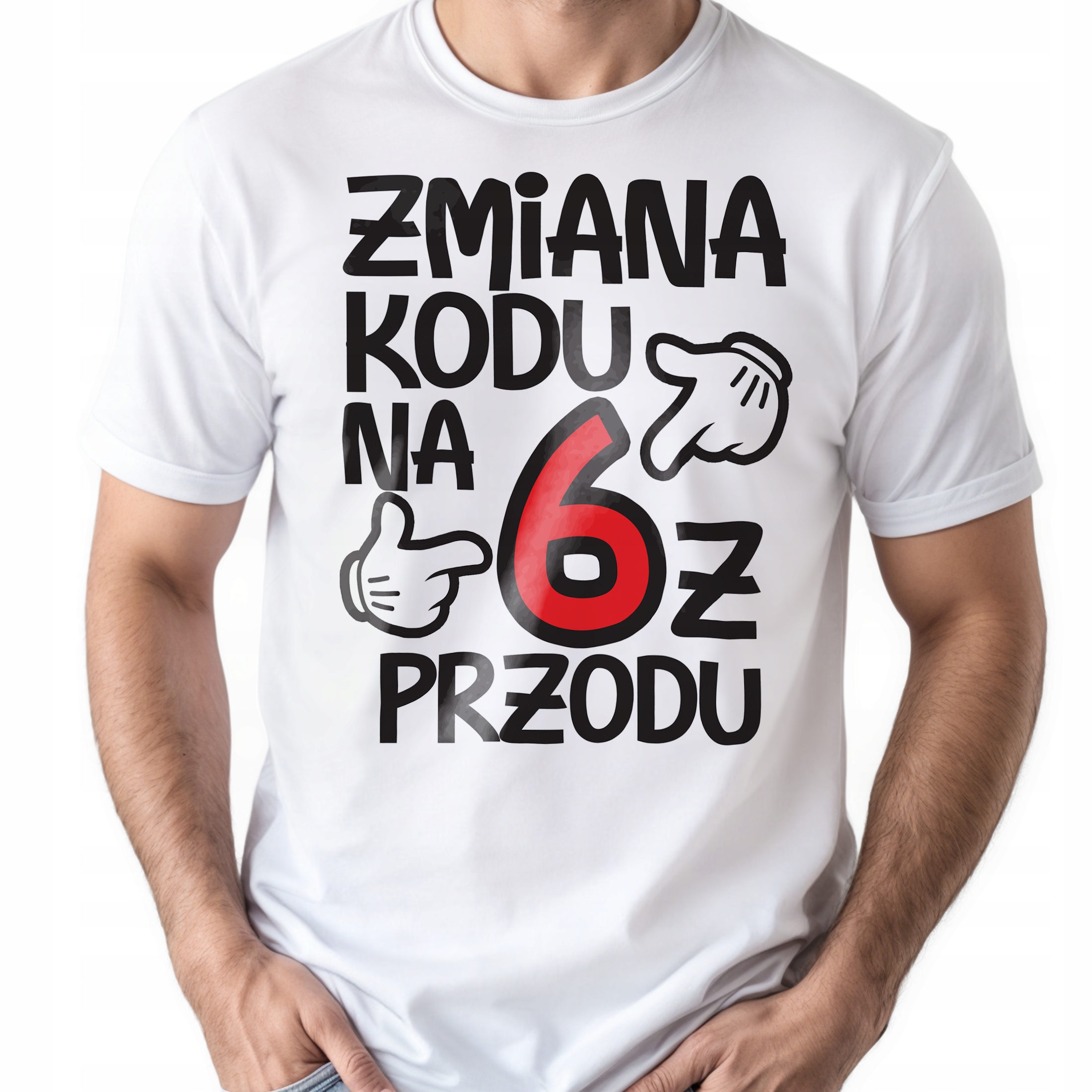 Koszulka biała męska Zmiana Kodu 60 Urodziny Prezent r. 3XL