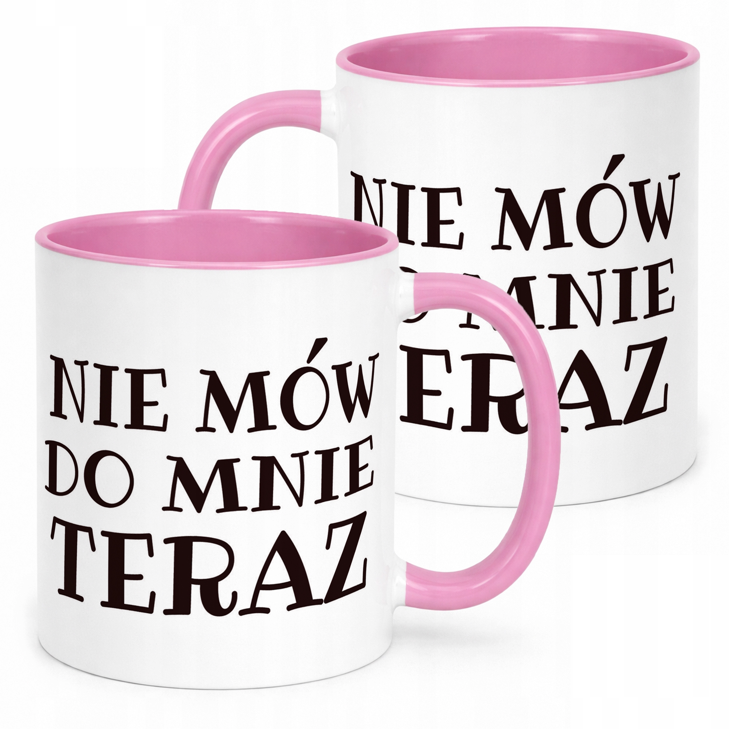Kubek Różowy Nie Mów Do Mnie Teraz Śmieszny Zabawny Prezent