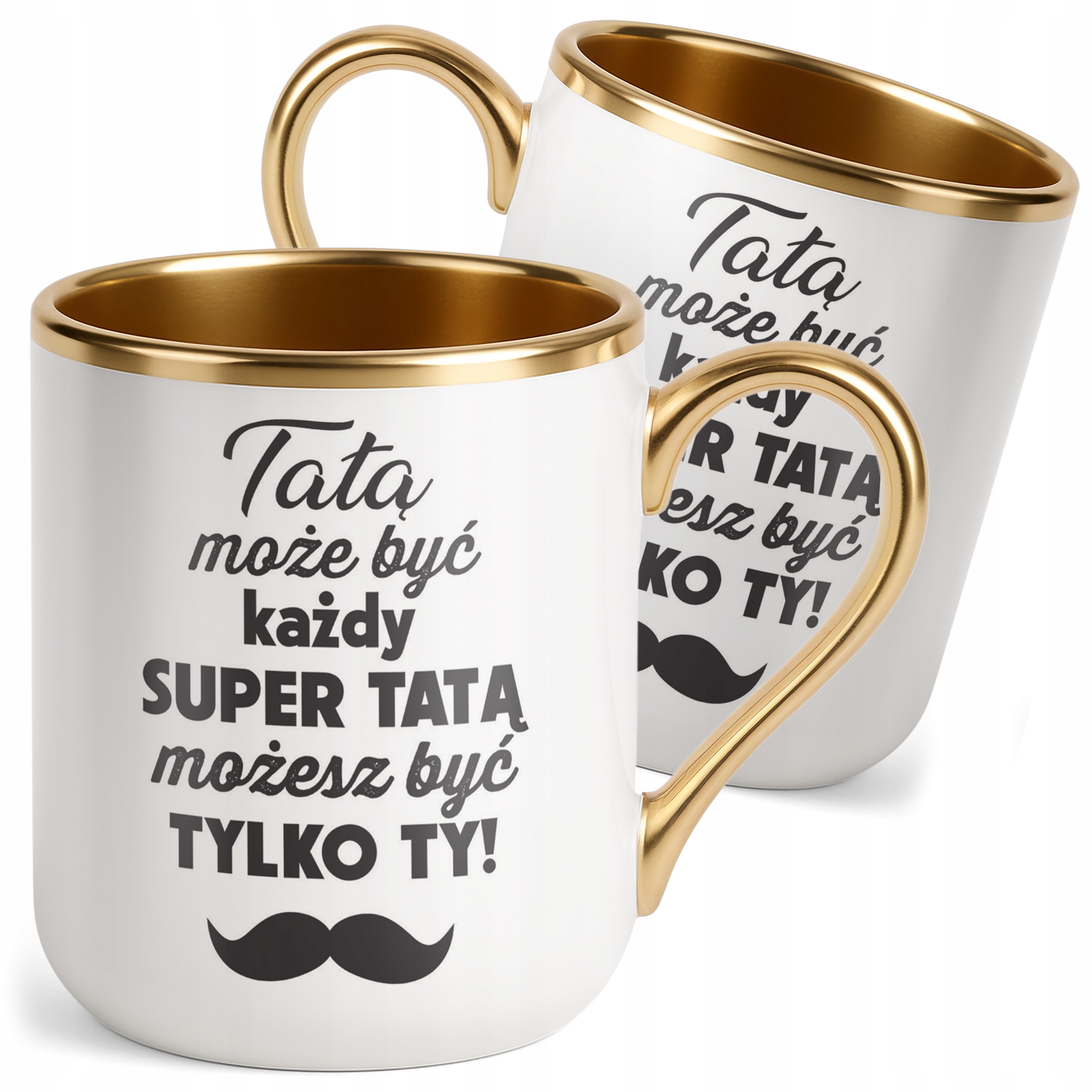 Kubek Premium Złoty Dzień Ojca Dla Taty Tatą Może Być Każdy Prezent