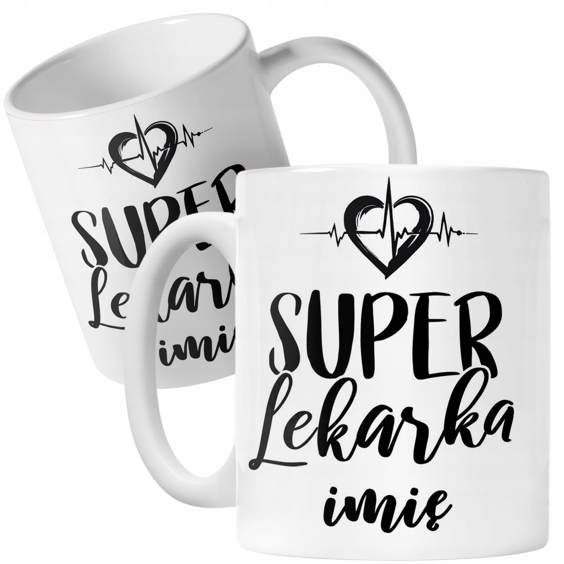 Kubek Ceramiczny Personalizowany Super Lekarka Prezent Upominek