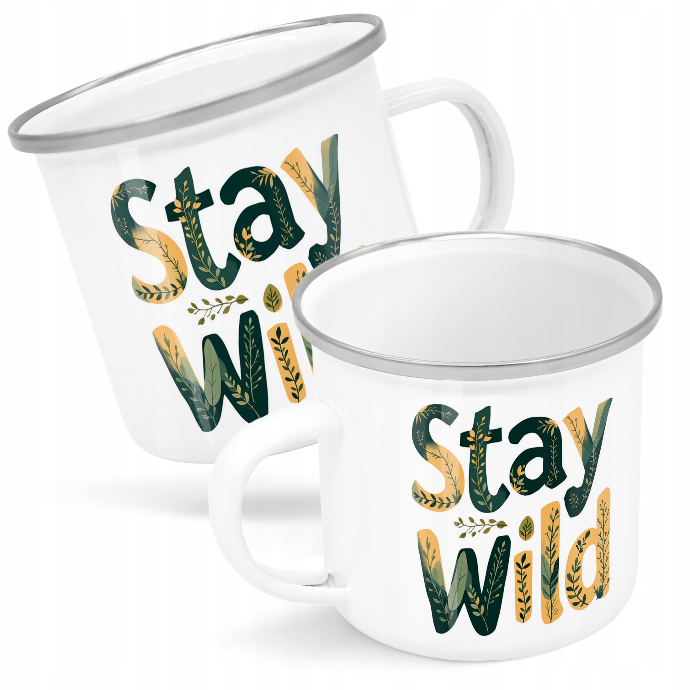 Emaliowany Kubek Garnuszek Stay Wild Prezent Upominek