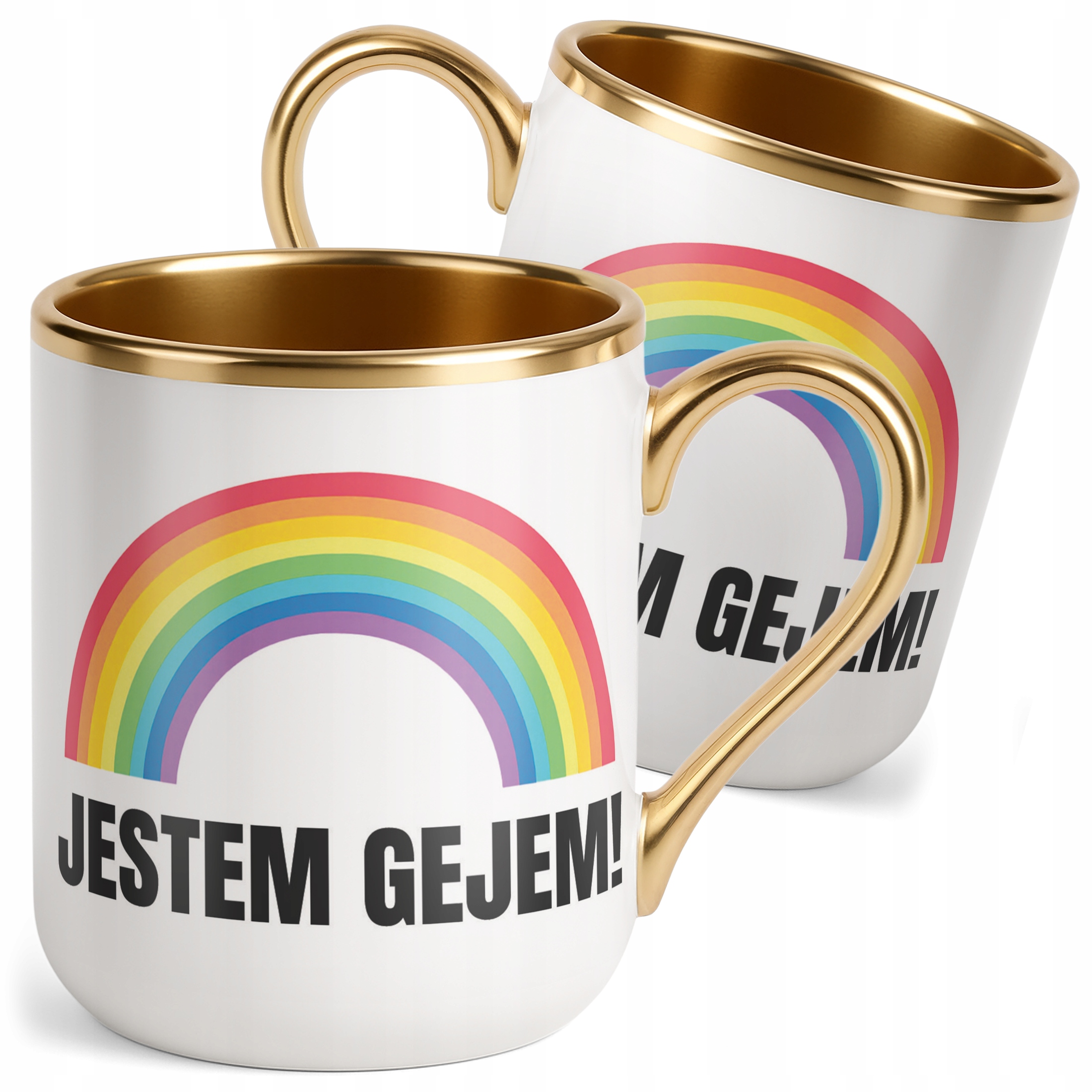 Kubek Premium Złoty I’M GAY Tęcza LGBT Jestem Gejem Prezent
