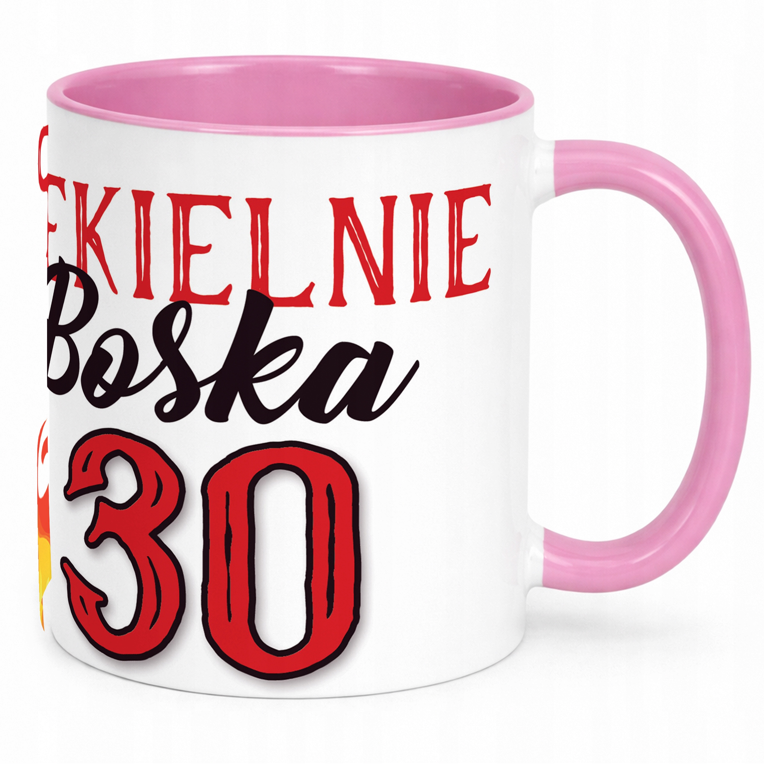 Kubek Różowy Piekielnie Boska 30 Dla Kobiety Urodziny Prezent