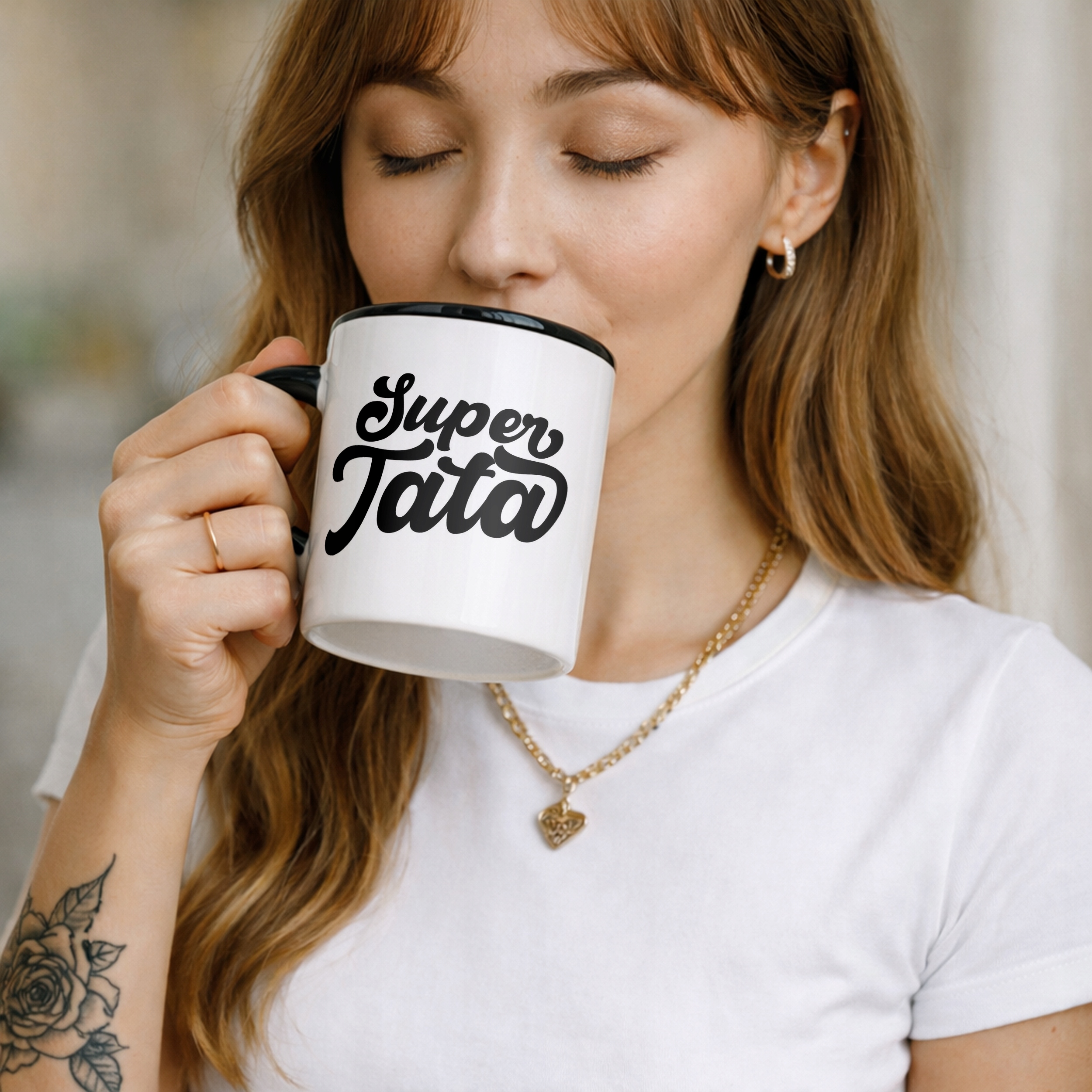 Kubek Czarny Dzień Ojca Dla Taty Super Tata Prezent