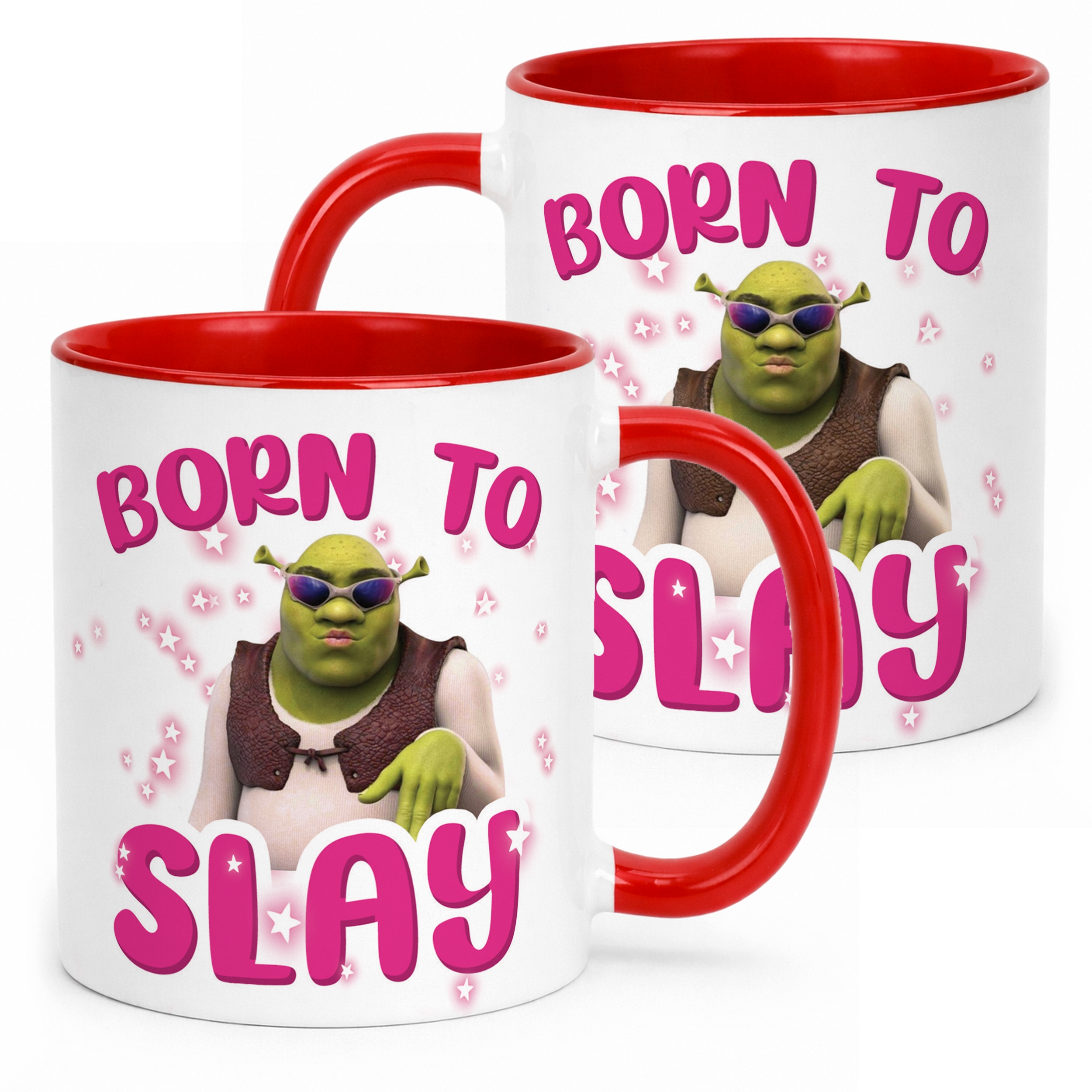 Kubek Czerwony Born To Slay Śmieszny Zabawny Prezent