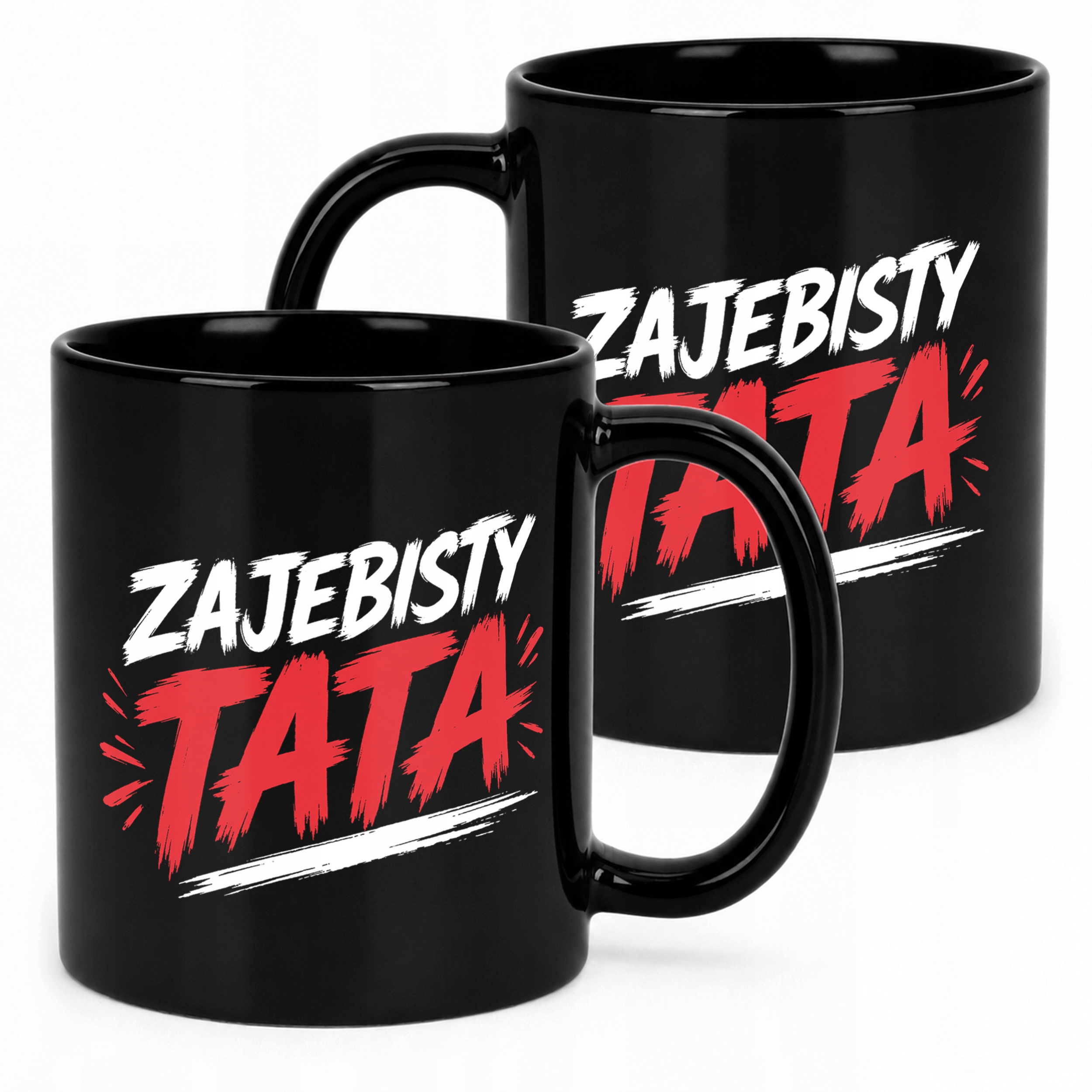 Kubek czarny dla taty prezent na Dzień Ojca praktyczny upominek dla tatusia