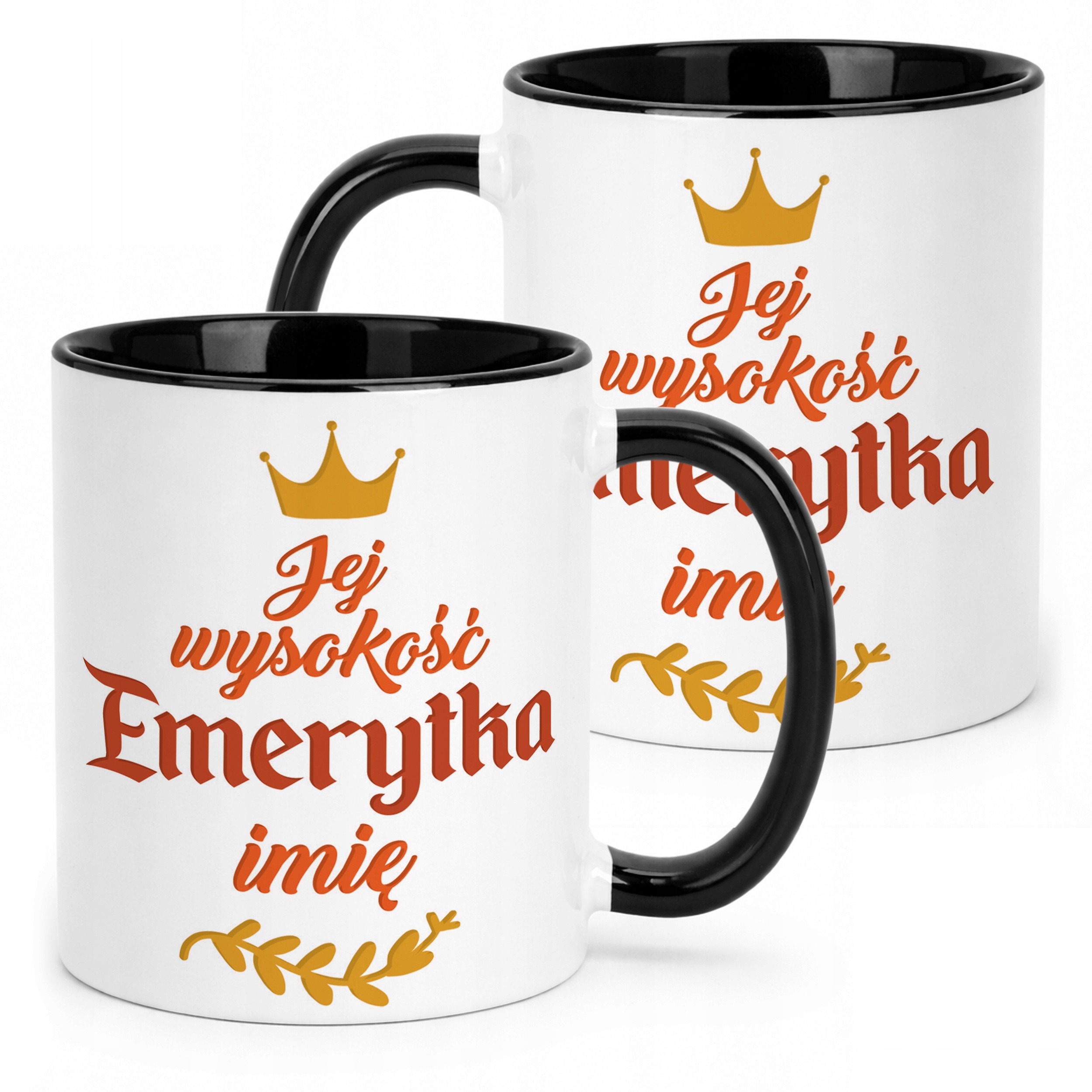 Kubek Czarny Personalizowany z okazji Emerytury Dla Emerytki Prezent