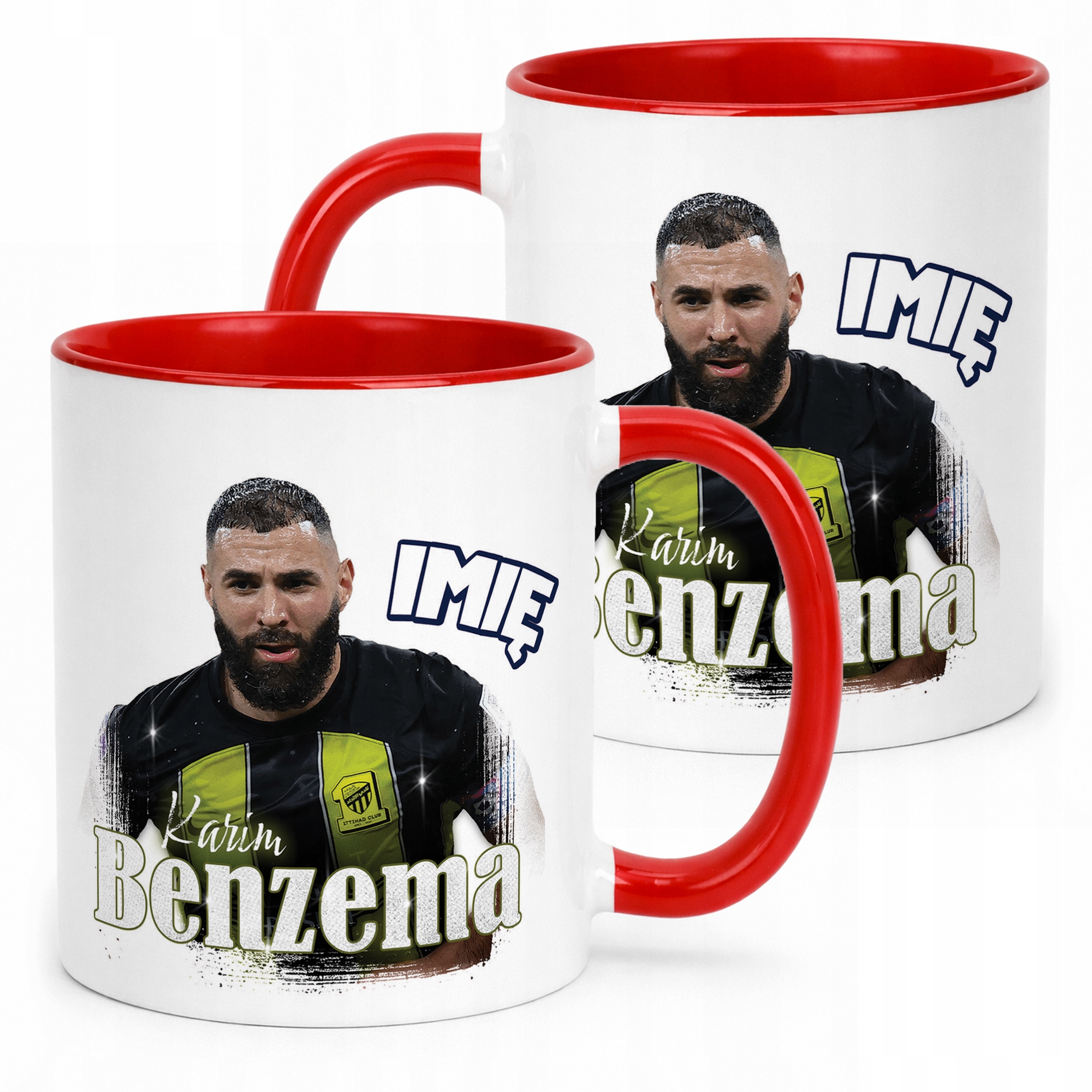 Kubek Czerwony Personalizowany Karim Benzema Al-Ittihad Prezent