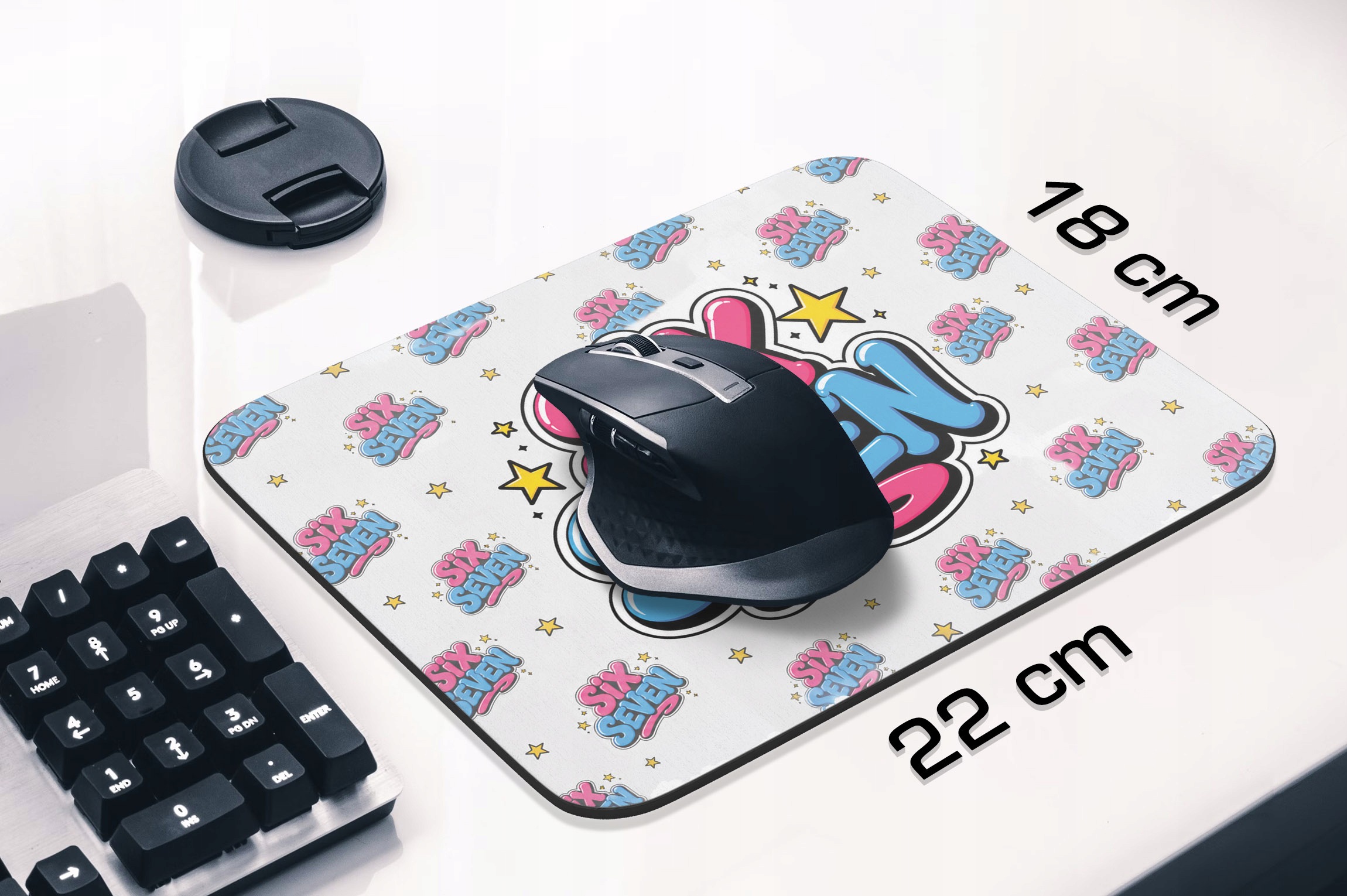 Podkładka pod mysz z nadrukiem 67 Six Seven dla graczy