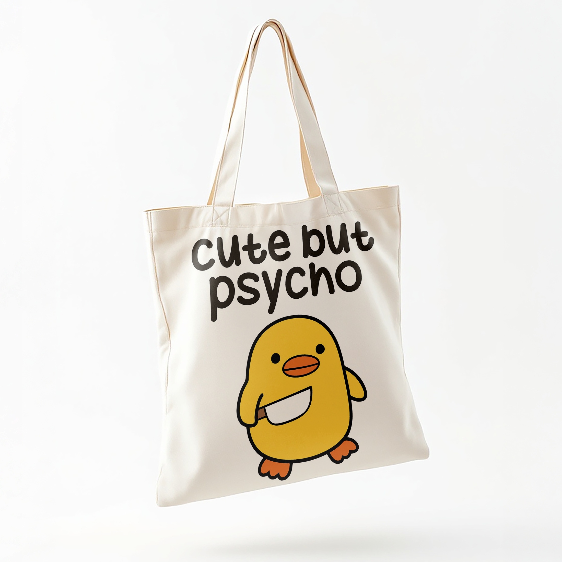 Torba bawełniana na zakupy Cute But Psycho Zabawny Prezent