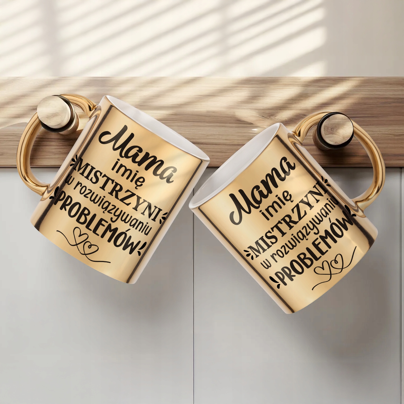 Złoty Kubek ceramiczny Personalizowany Dzień Matki Dla Mamy Prezent