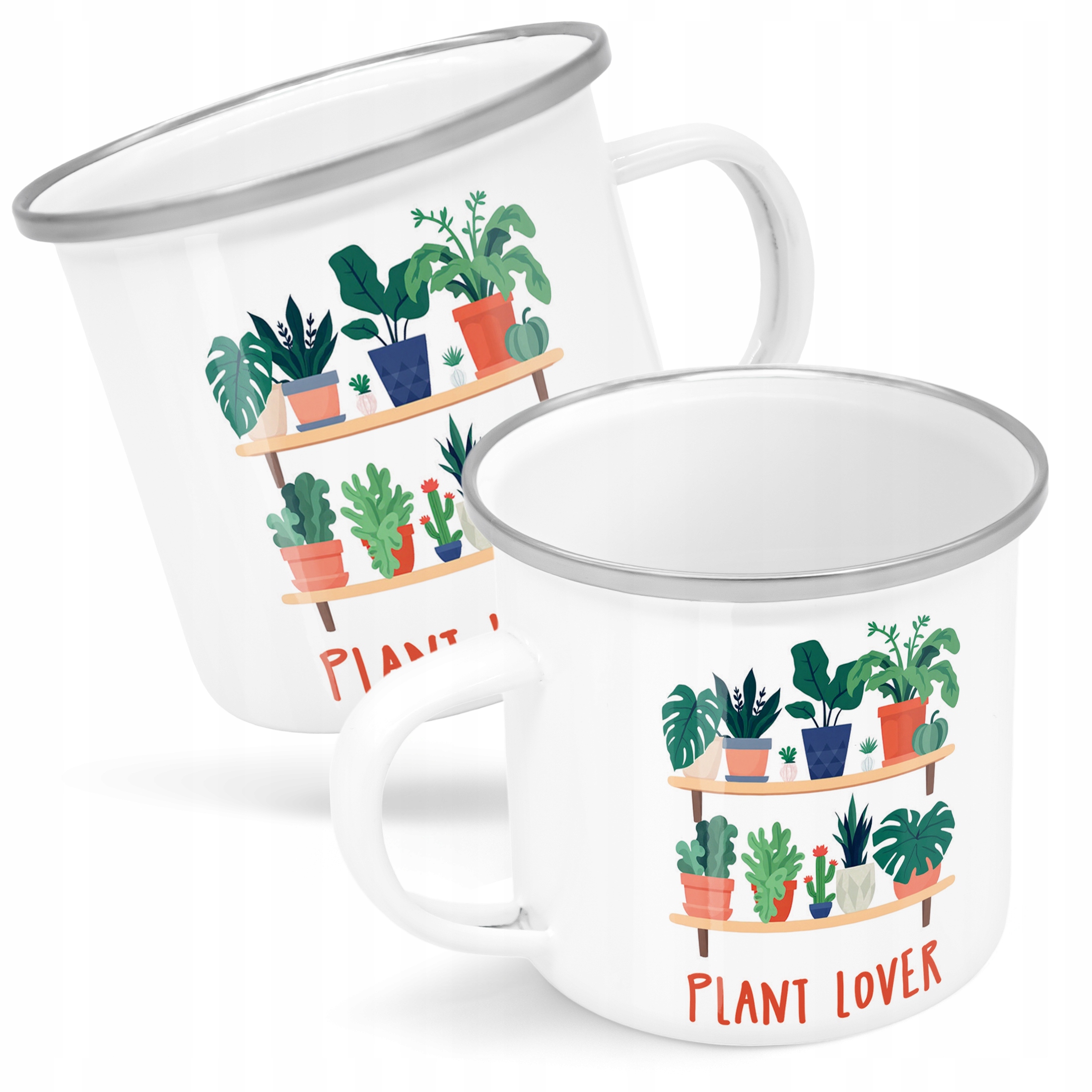 Emaliowany Kubek Garnuszek Plant Lover Rośliny Prezent Upominek