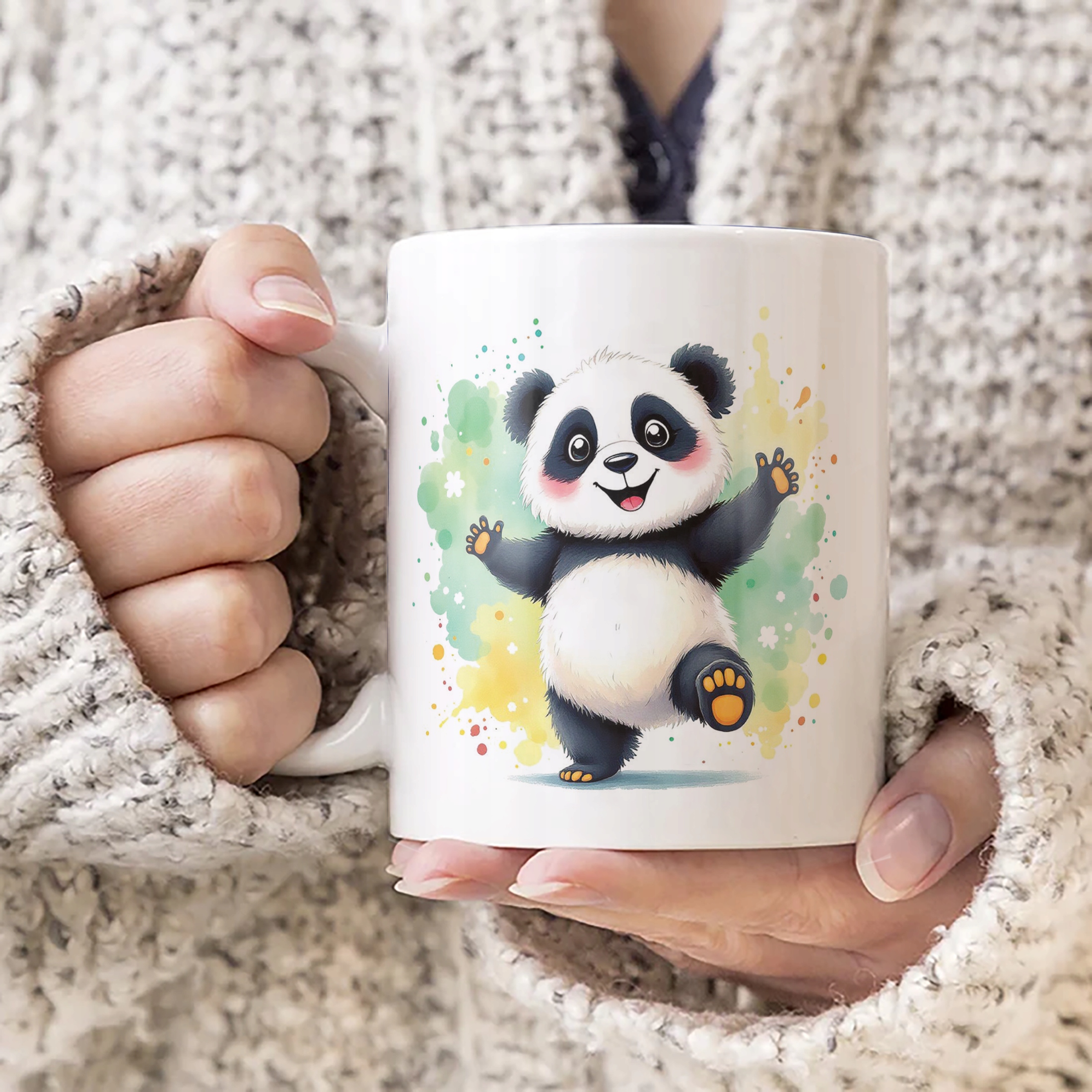 Kubek ceramiczny Panda Zwierzak Słodki Dla Dzieci Prezent