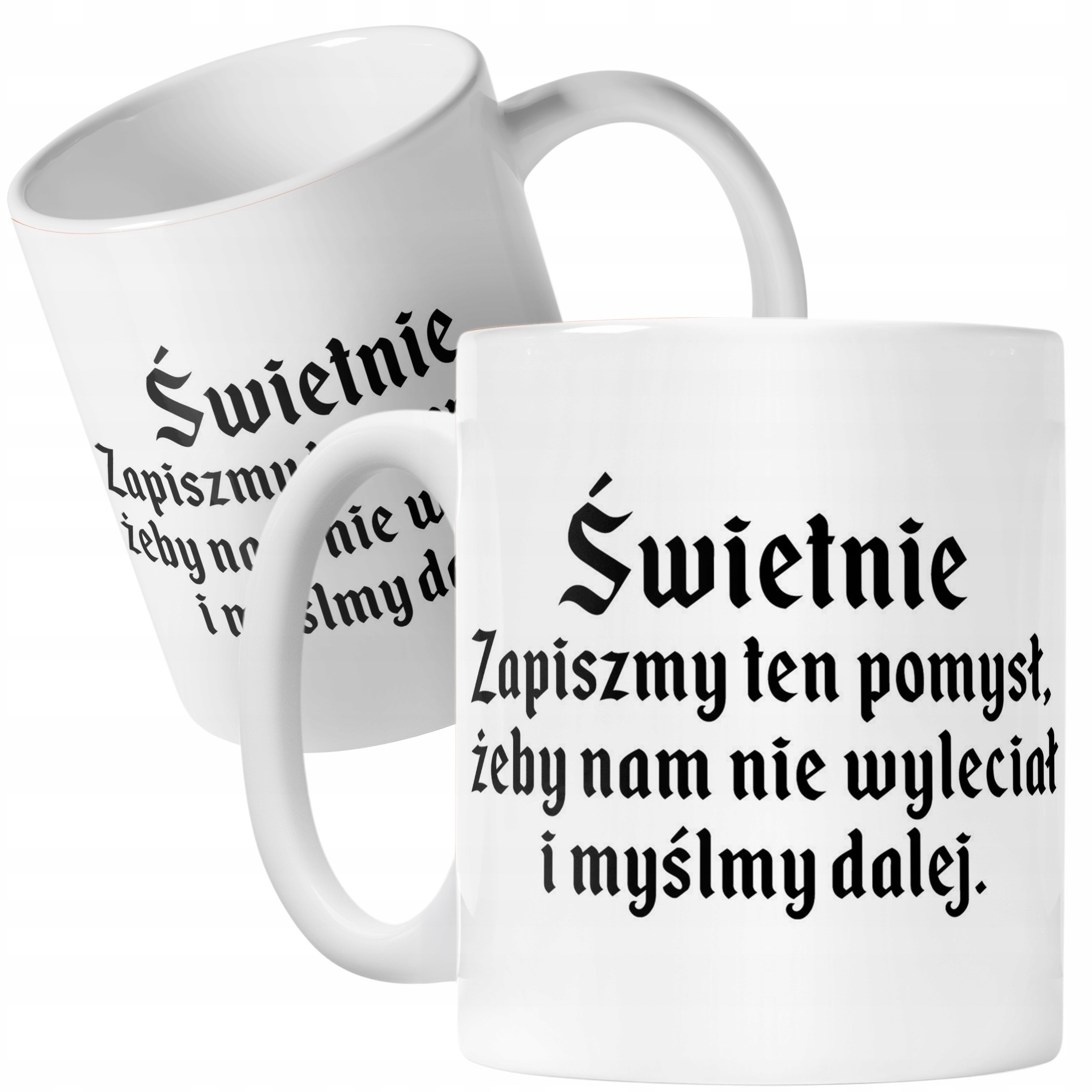 Kubek ceramiczny 1670 Zapiszmy Ten Pomysł I Myślmy Dalej Jan Paweł