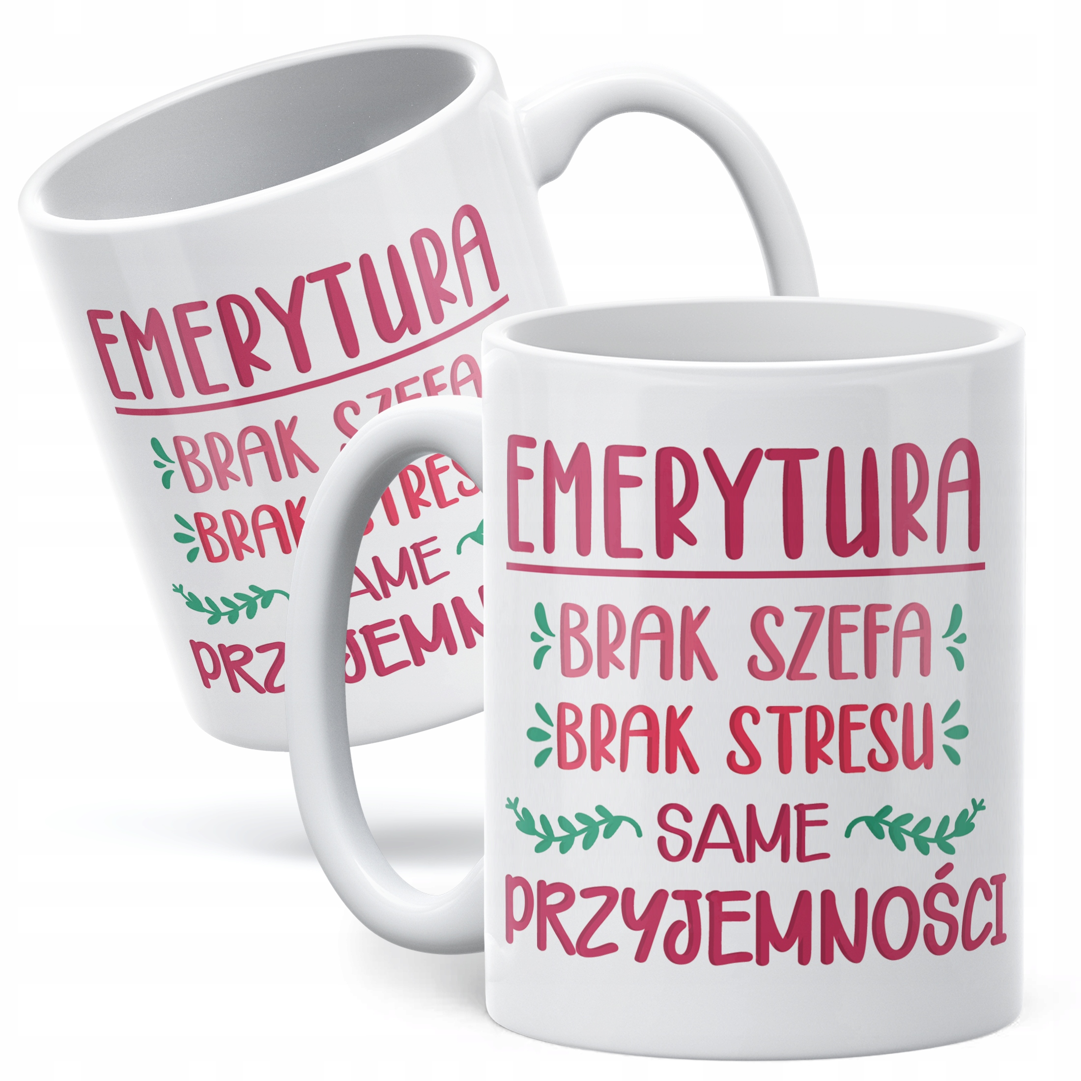 Kubek ceramiczny z okazji Emerytury Dla Emeryta Emerytki Prezent Upominek