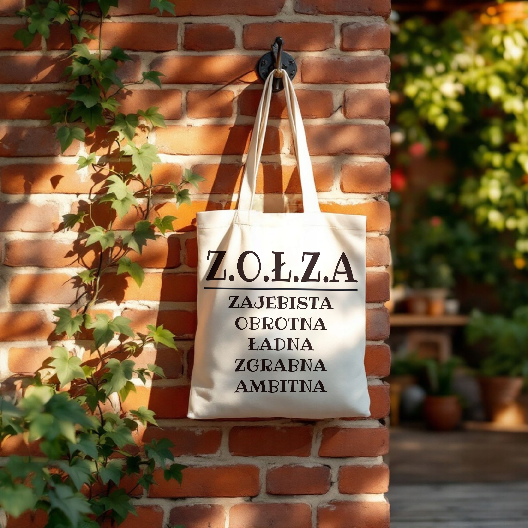 Torba bawełniana na zakupy Z.O.Ł.Z.A Zabawny Prezent