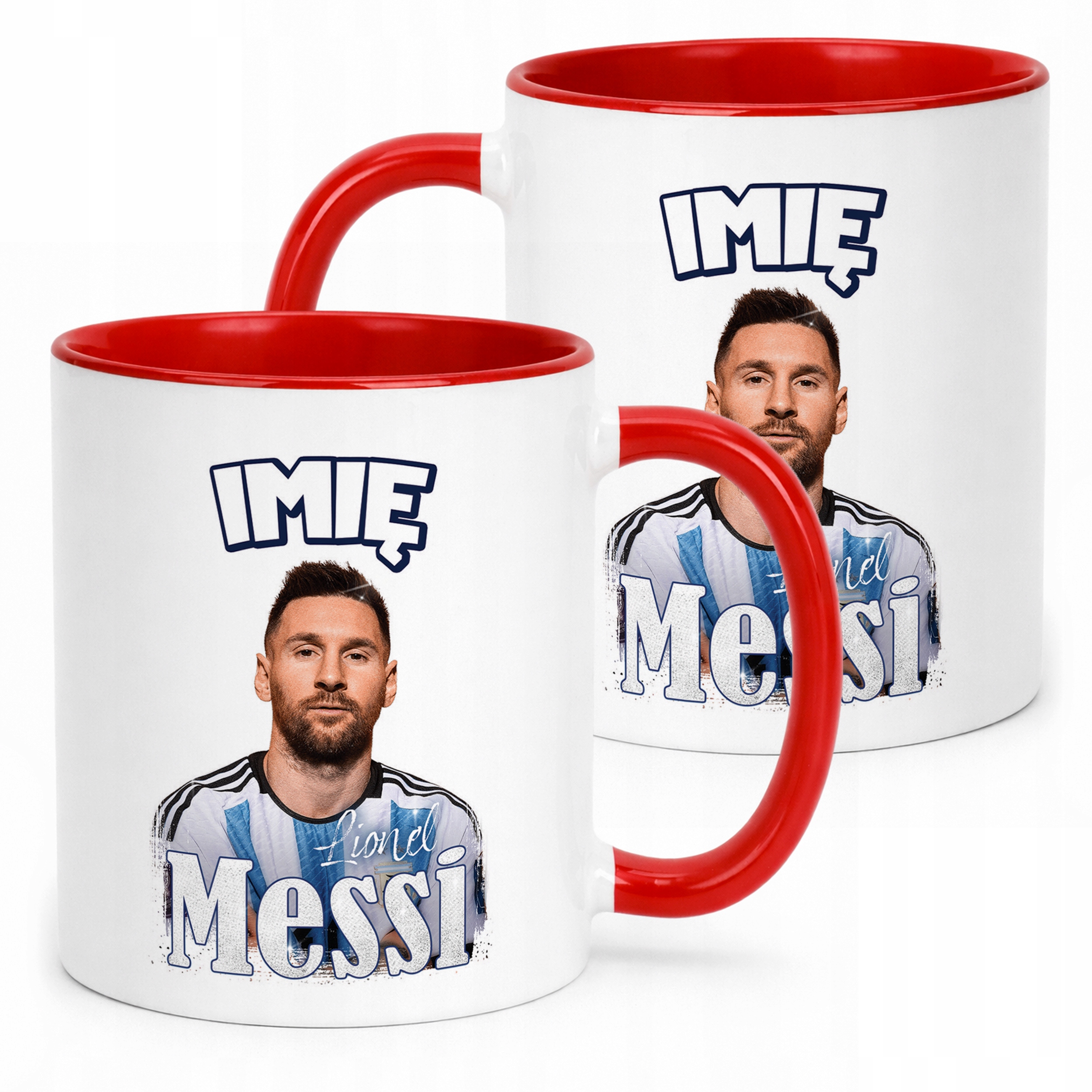 Kubek Czerwony Personalizowany Lionel Messi Inter Miami Prezent