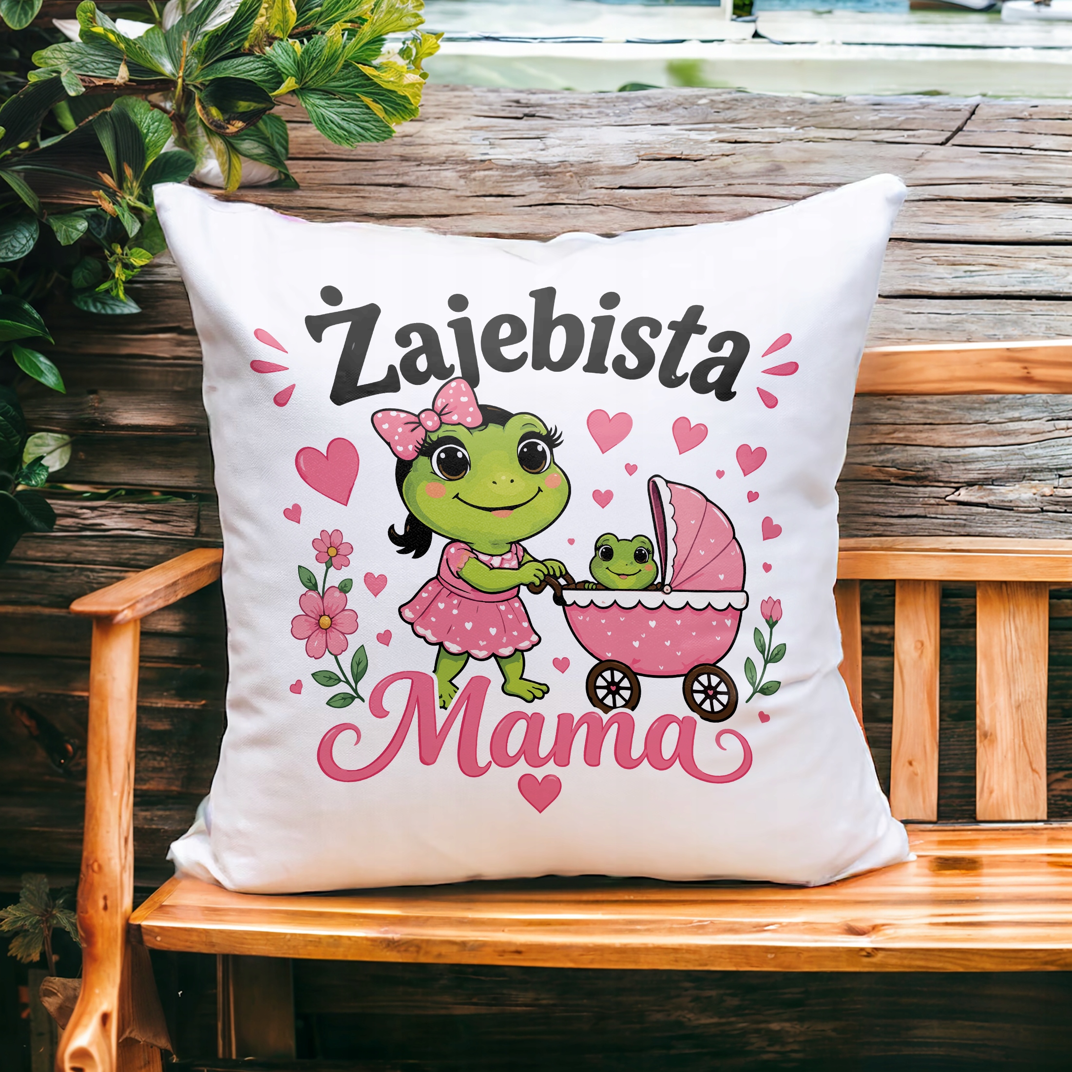 Poduszka dla mamy 38x38cm prezent na Dzień Matki fajny upominek dla mamy