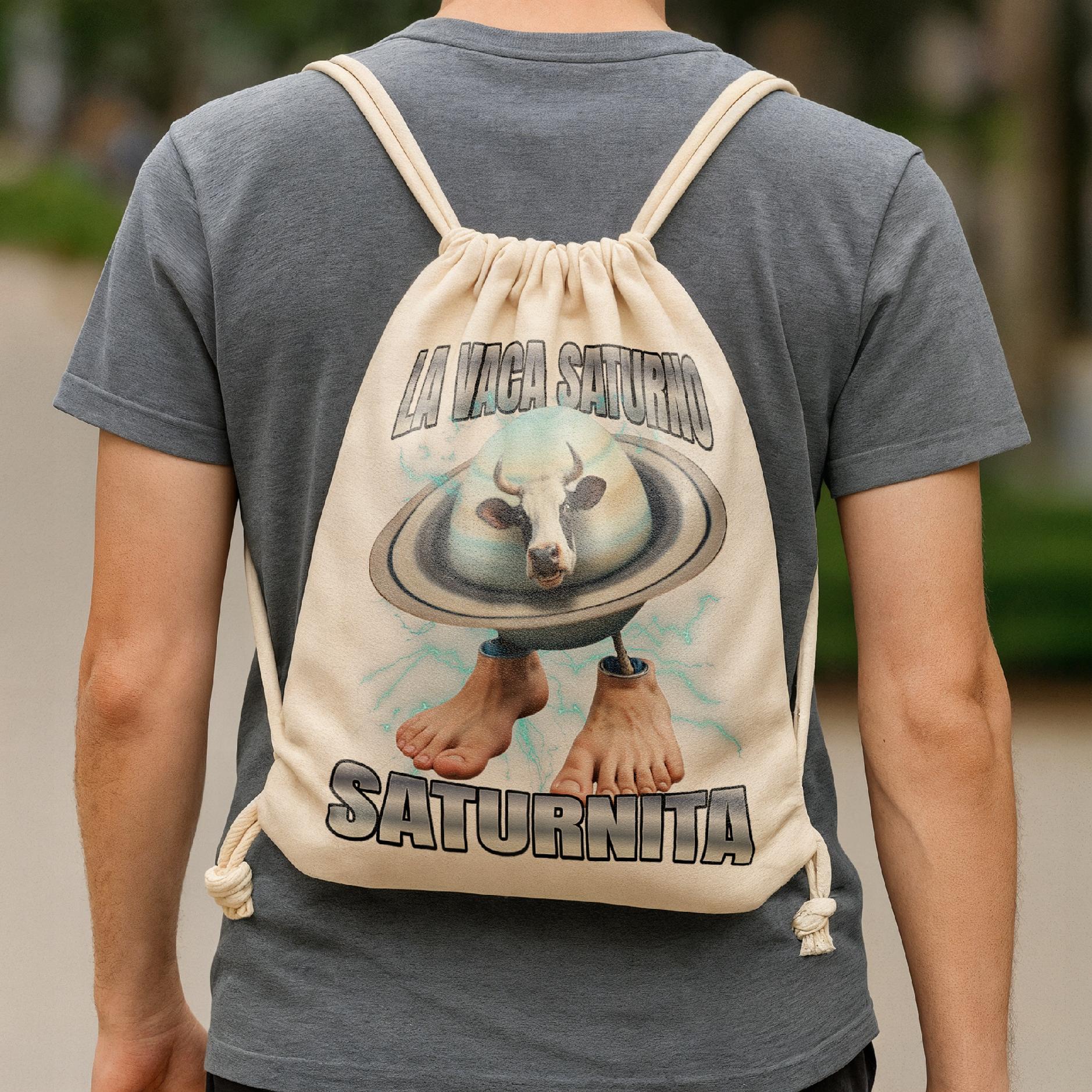 Plecak bawełniany La Vaca Saturno viral tiktok brainrot mem