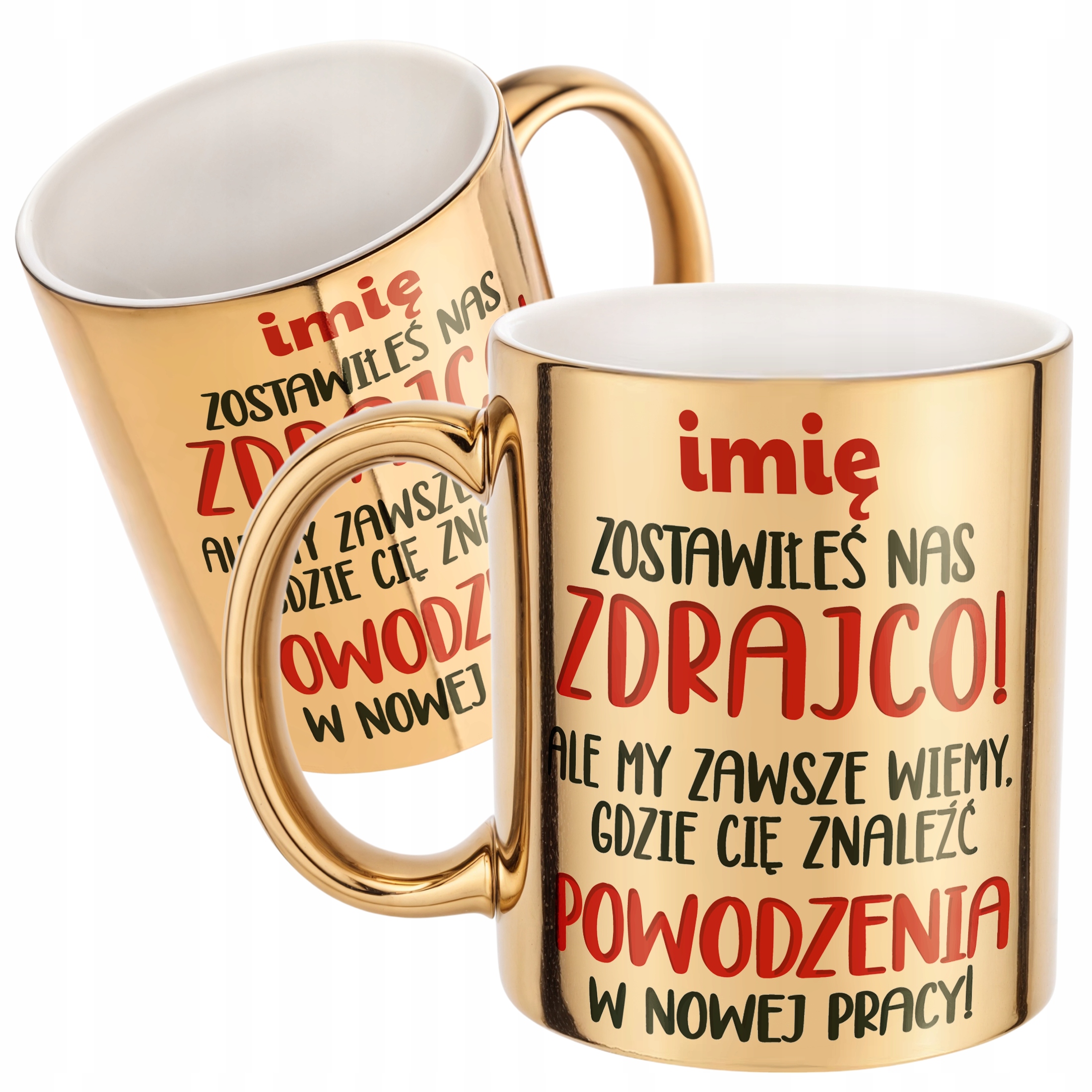 Złoty Kubek ceramiczny Personalizowany Odejście z Pracy Dla Kolegi