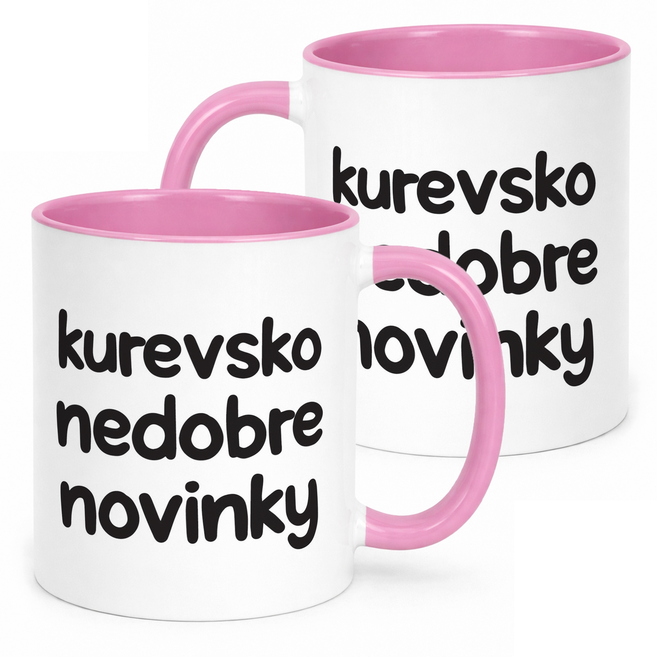 Kubek Różowy Ku**vsko Nedobre Novinky Śmieszny Zabawny Prezent