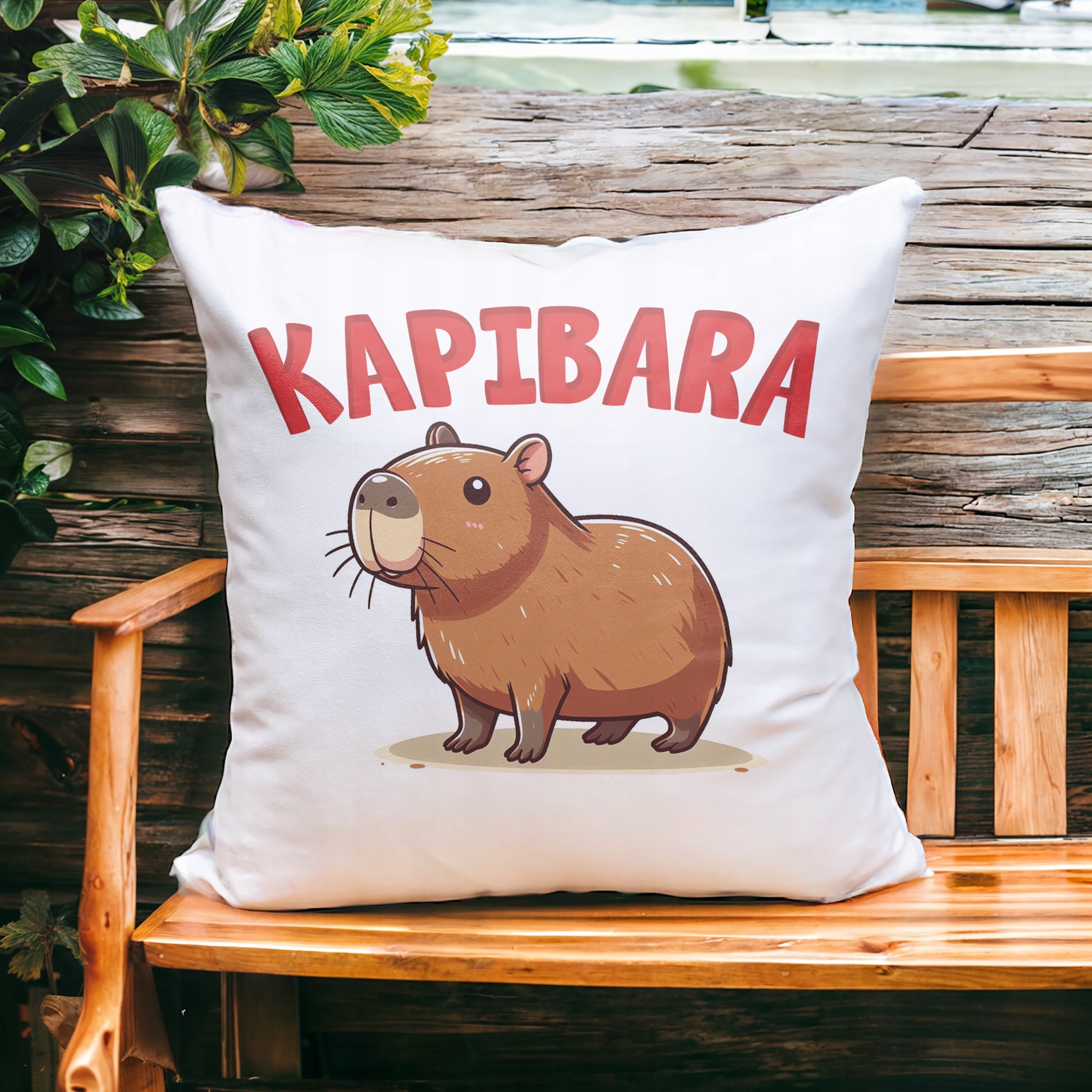 Poduszka 38x38cm Kapibara Capybara Zwierzak Dla Dzieci Prezent