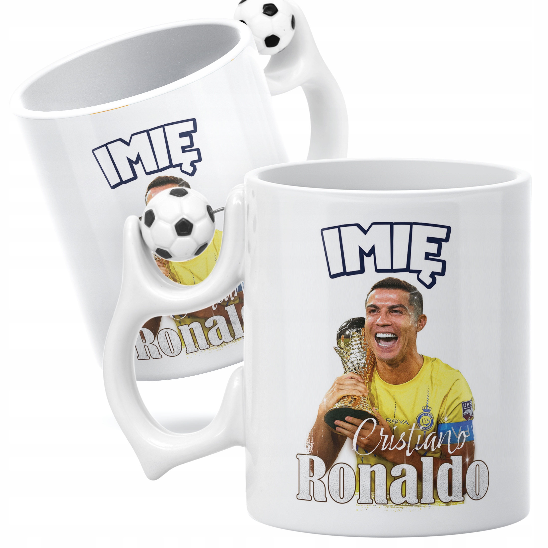 Zestaw personalizowany Kubek Piłkarski + Poduszka Cristano Ronaldo