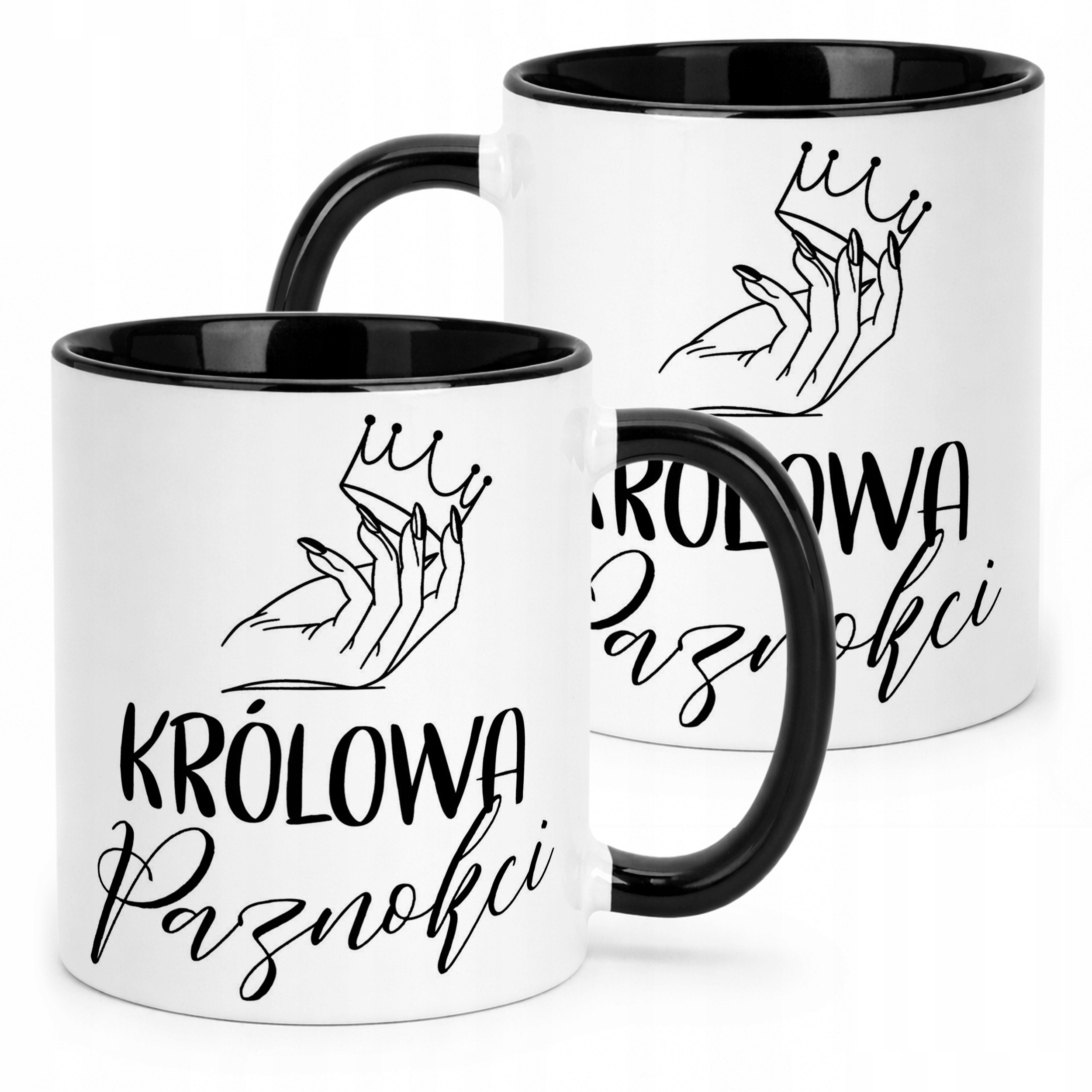 Kubek Czarny Królowa Paznokci Dla Stylistki Paznokci Prezent