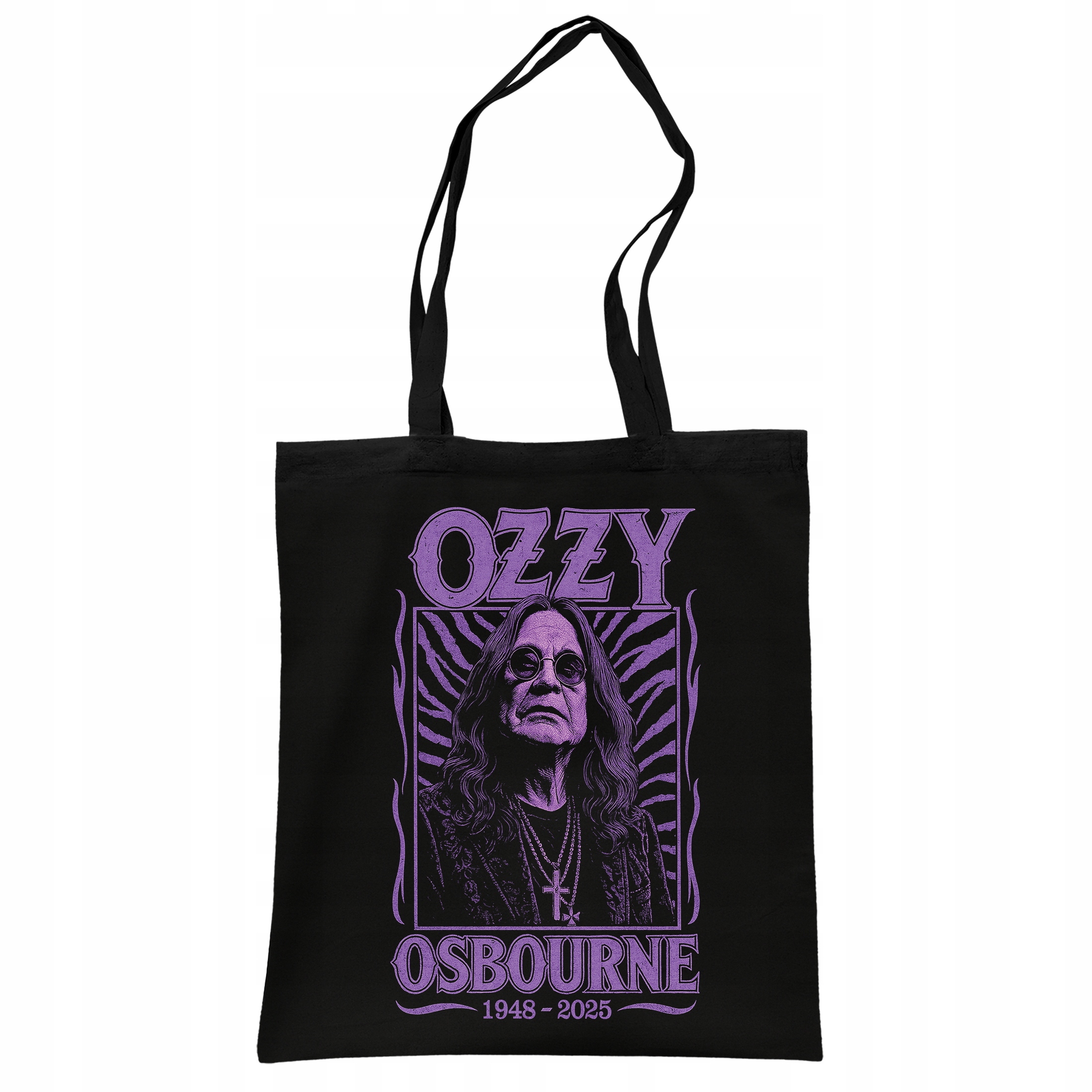 Torba bawełniana czarna na zakupy Ozzy Osbourne Black Sabbath