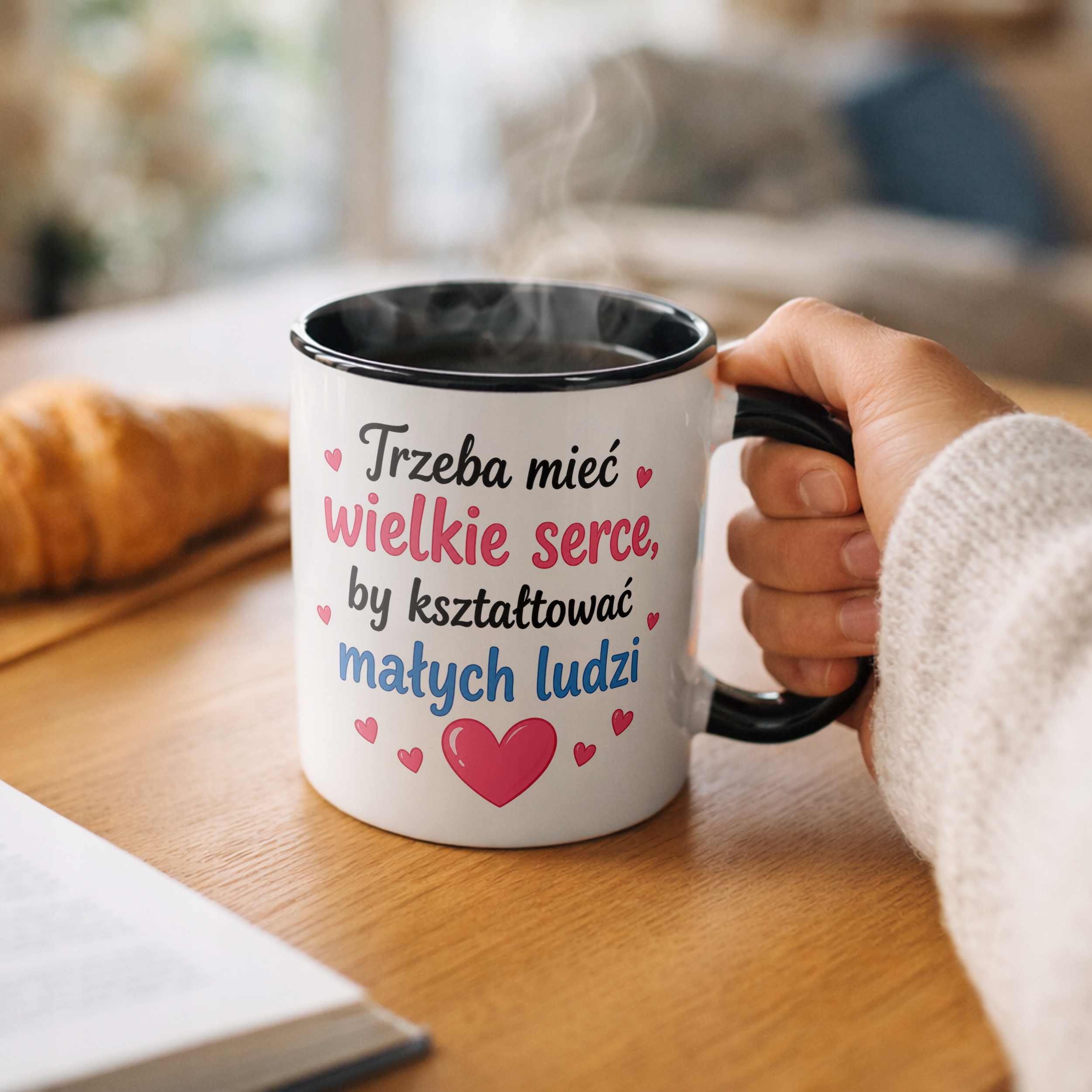 Kubek Czarny Dzień Nauczyciela Prezent Upominek Szkoła