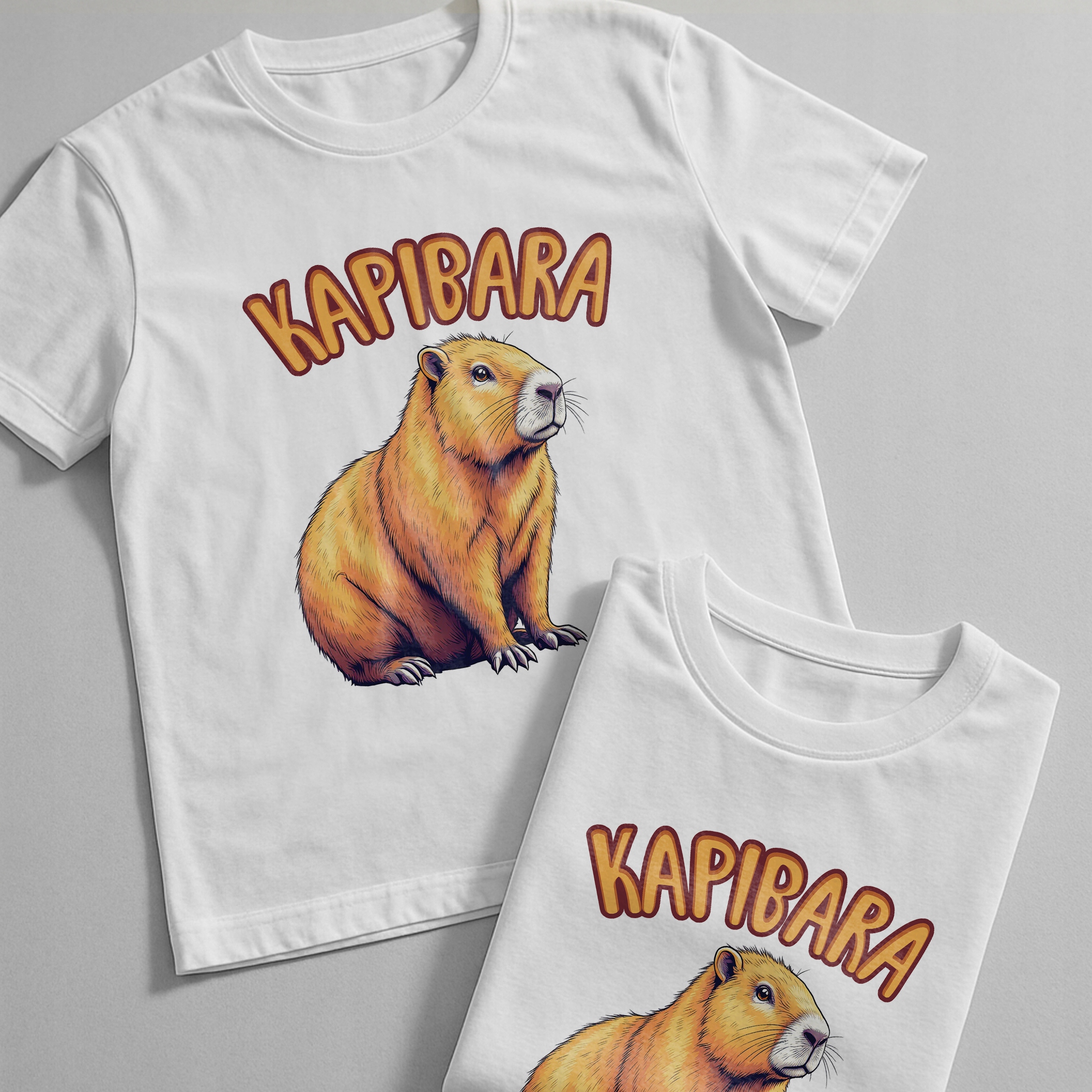 Koszulka biała dziecięca Kapibara Capybara Zwierzak