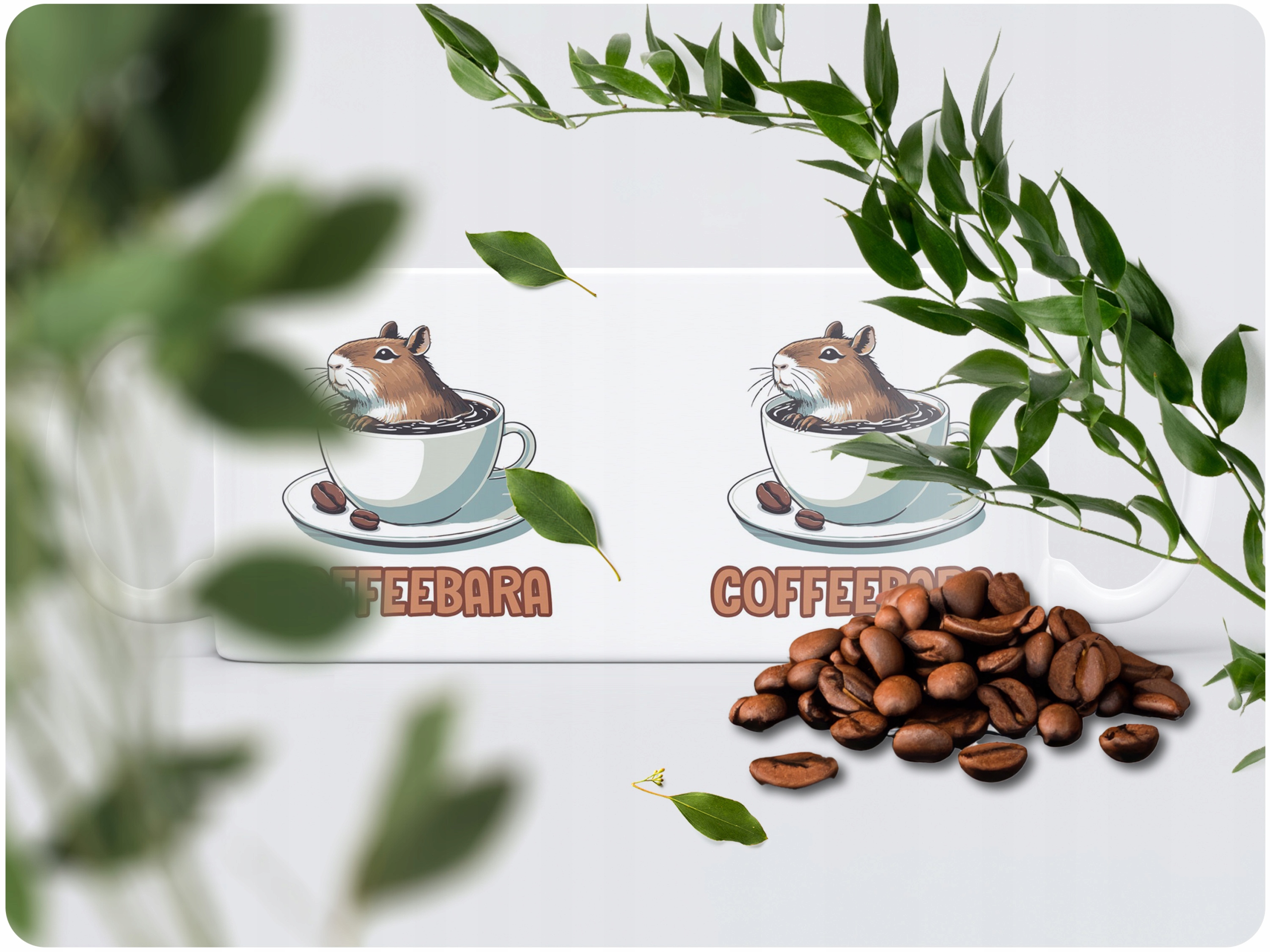 Kubek ceramiczny 330 ml Kapibara Zwierzak Słodki Prezent Upominek