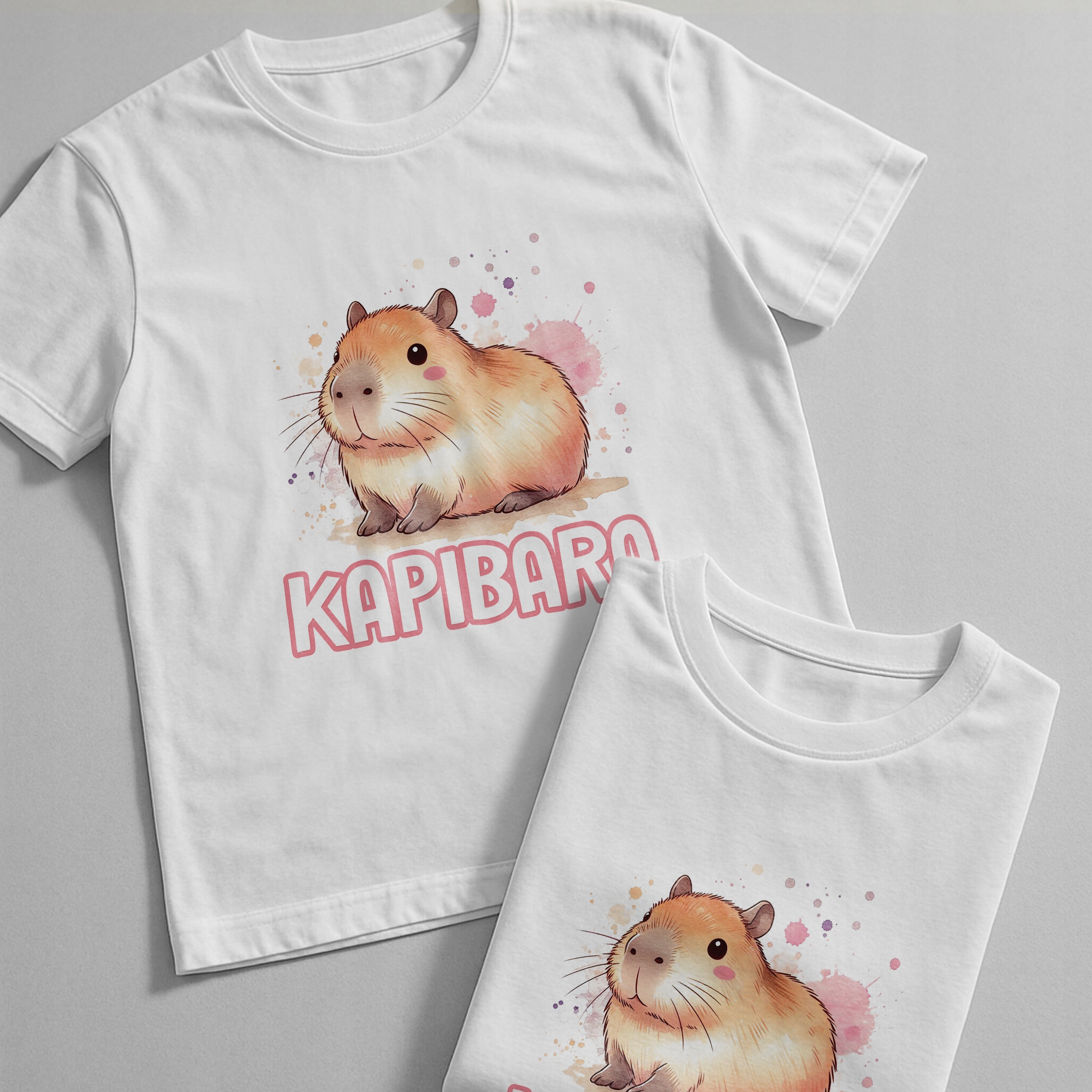 Koszulka biała dziecięca Kapibara Capybara Zwierzak