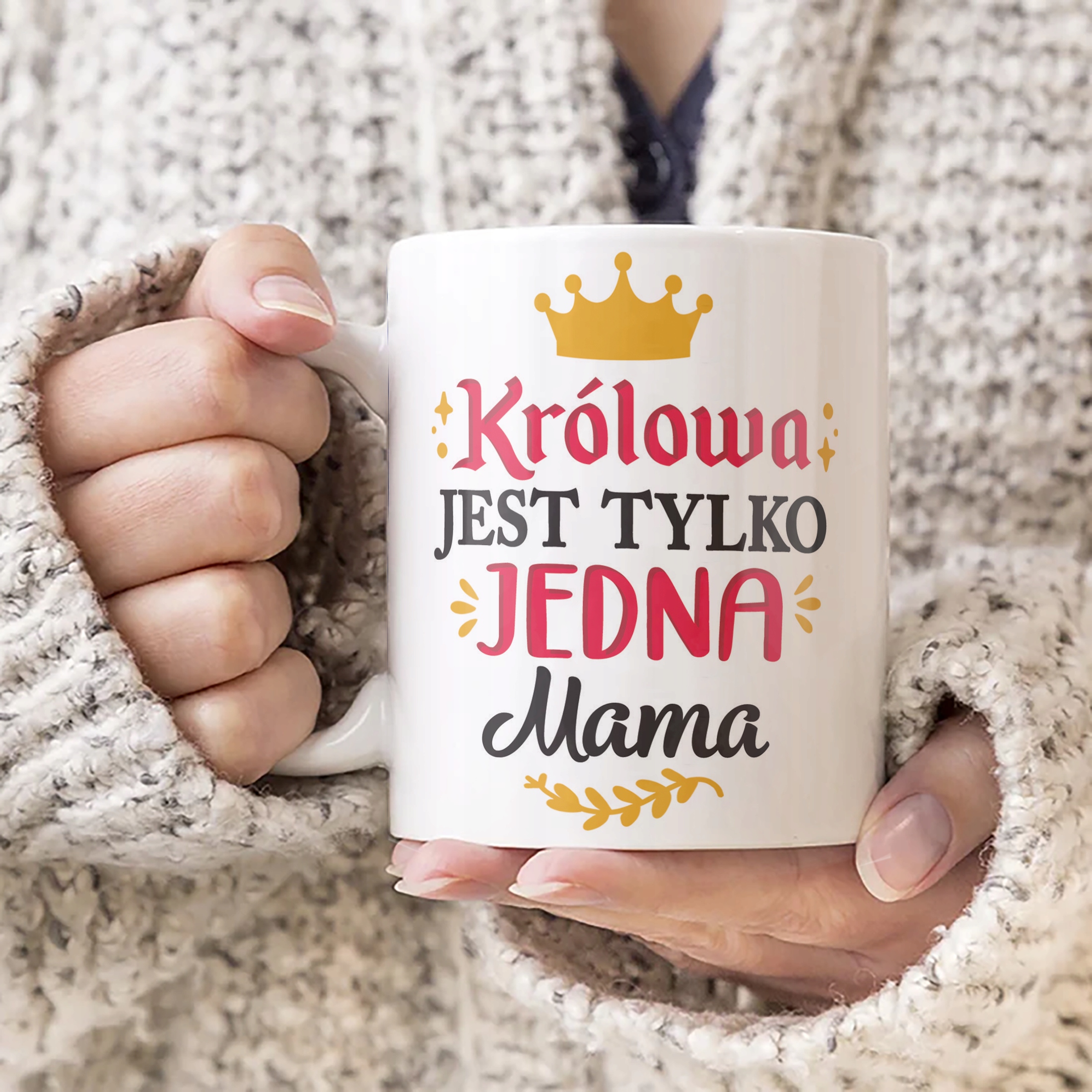 Kubek ceramiczny Dzień Matki Dla Mamy Prezent Królowa Jest Tylko Jedna
