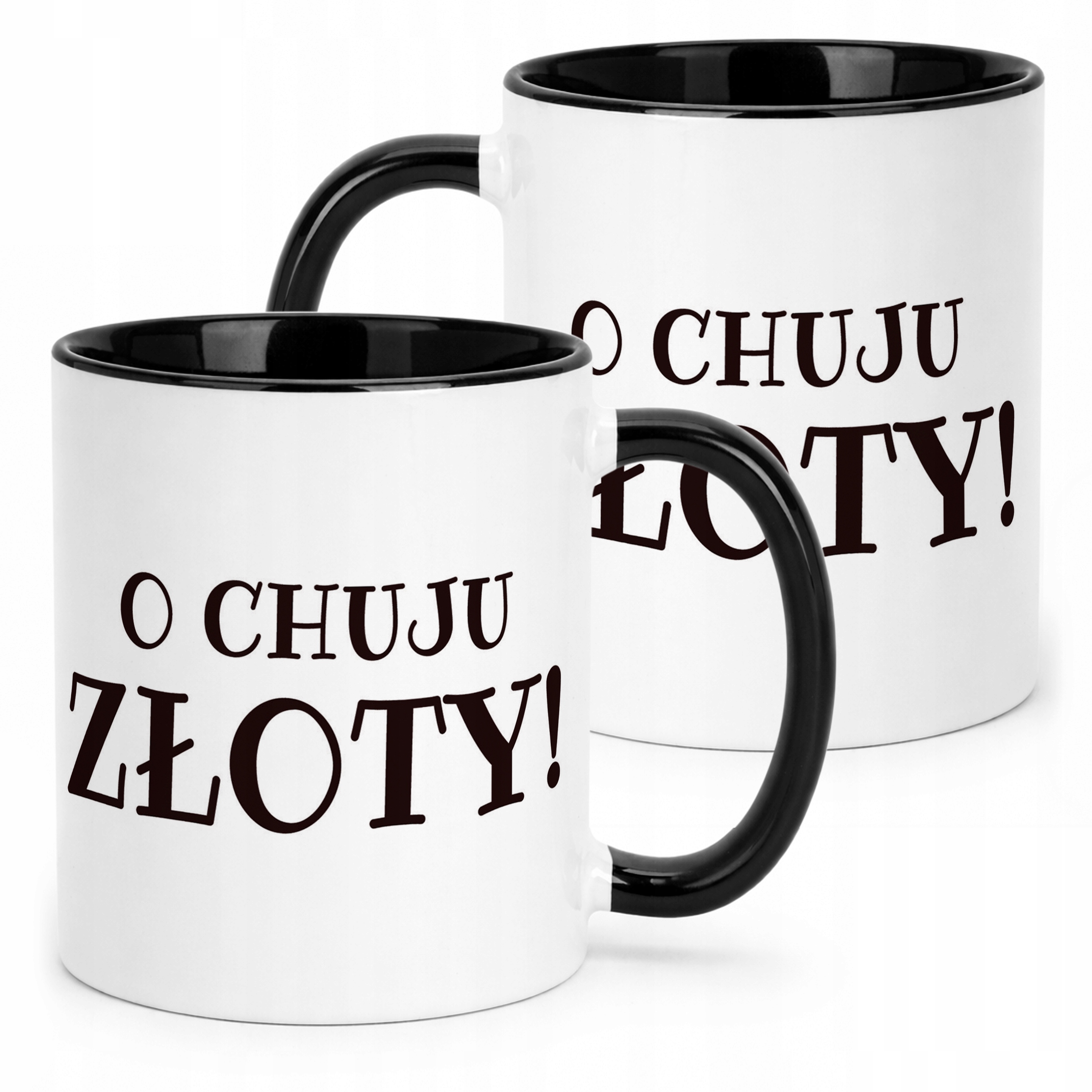 Kubek Czarny O Ch*ju Złoty Śmieszny Zabawny Prezent