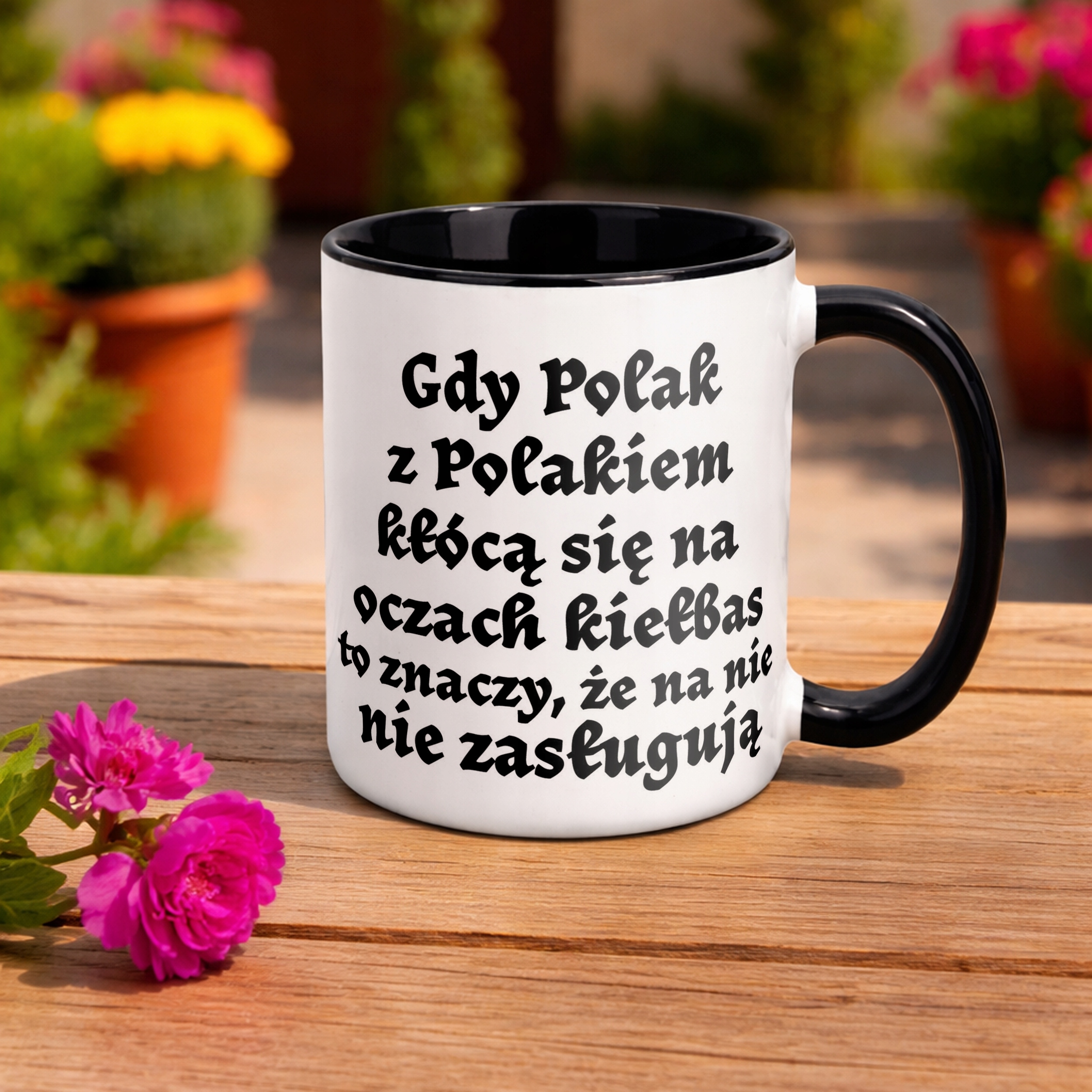 Kubek Czarny 1670 Gdy Polak z Polakiem Dla Fanów Serialu Prezent