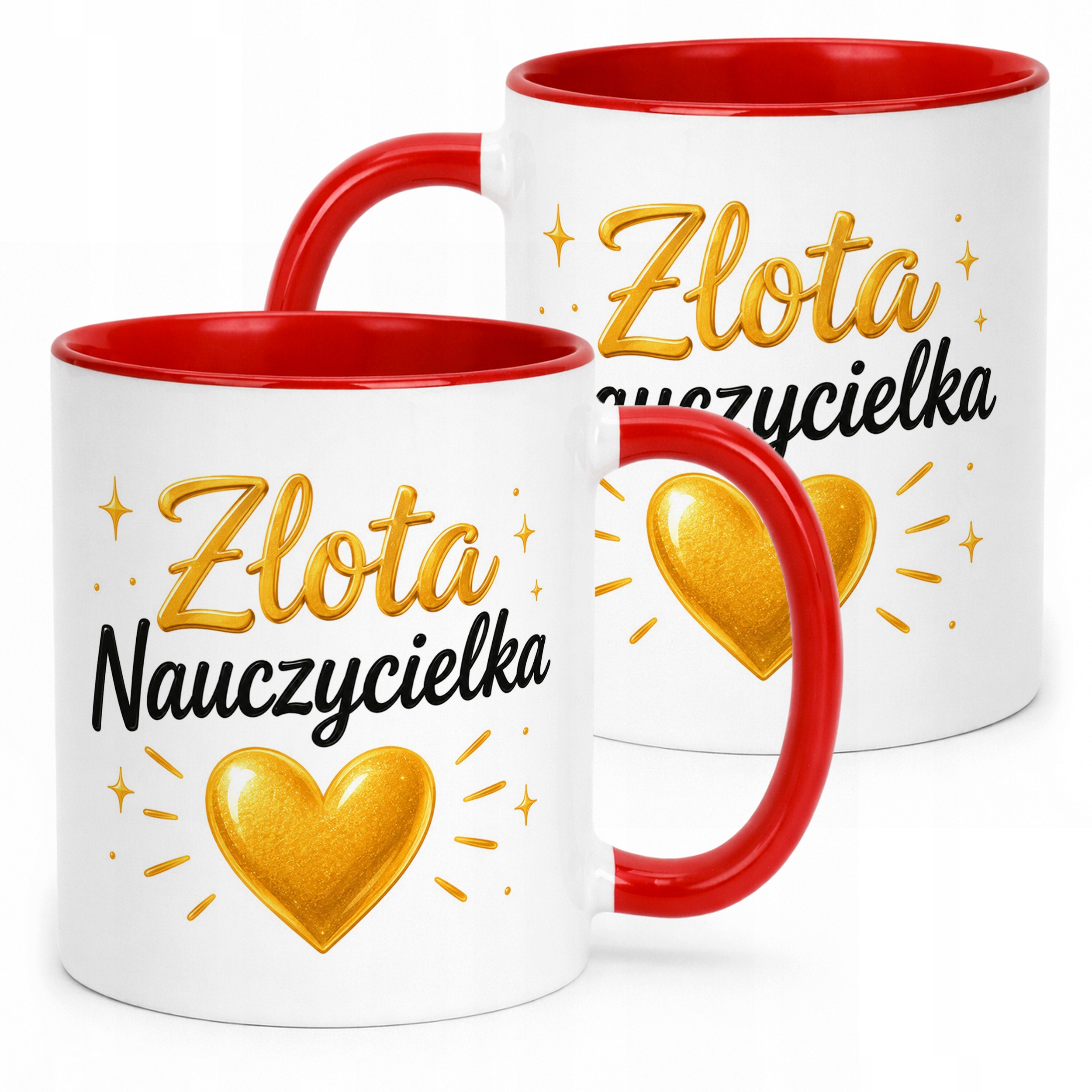 Kubek Czerwony Dzień Nauczyciela Dla Nauczycielki Prezent Upominek