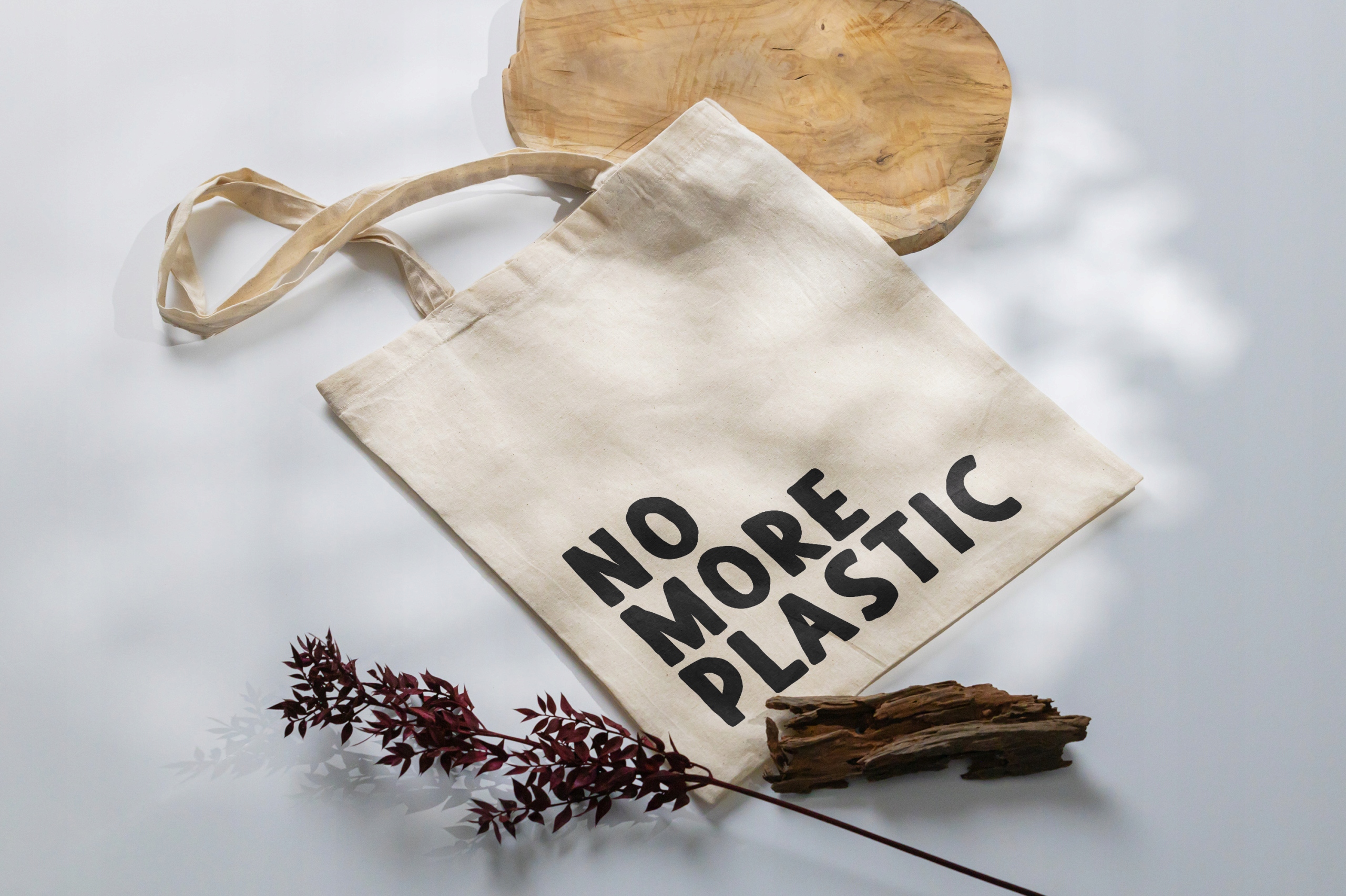 Torba bawełniana materiałowa na zakupy EKO Ekologia NO MORE PLASTIC