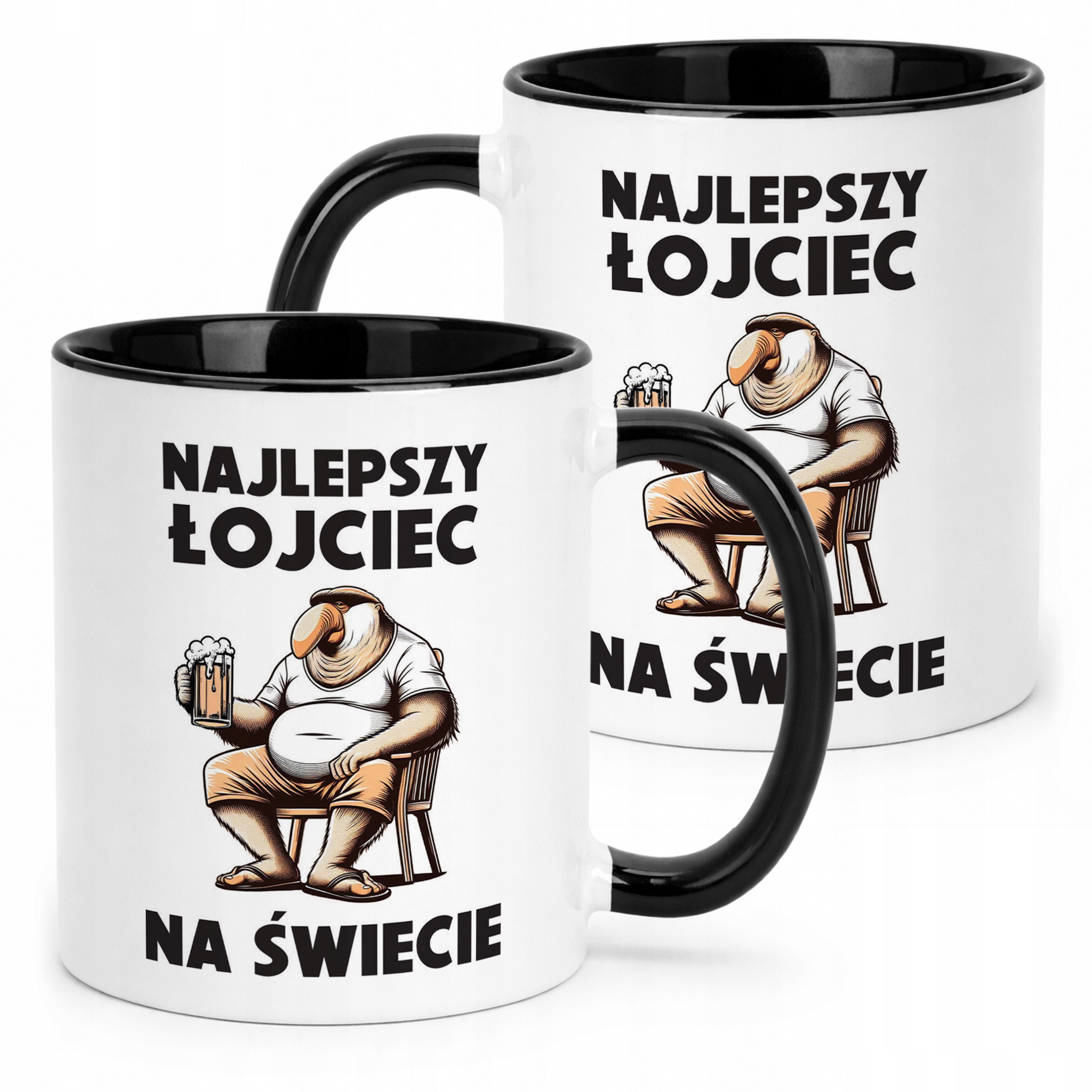 Kubek Czarny Dzień Ojca Dla Taty Najlepszy Łojciec Nosacz Prezent