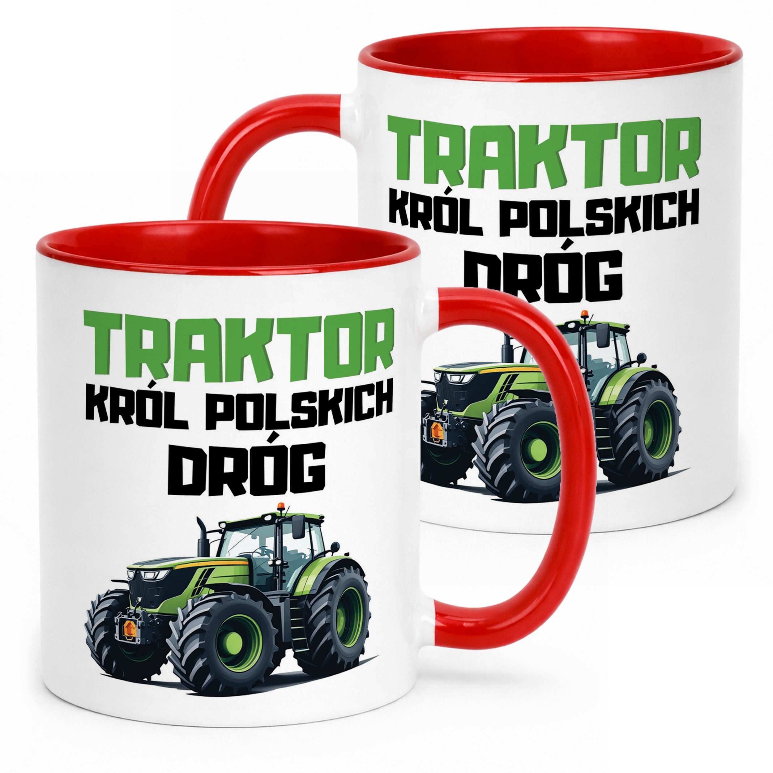 Kubek Czerwony Rolnik Dla Rolnika Traktor Zabawny Prezent Upominek