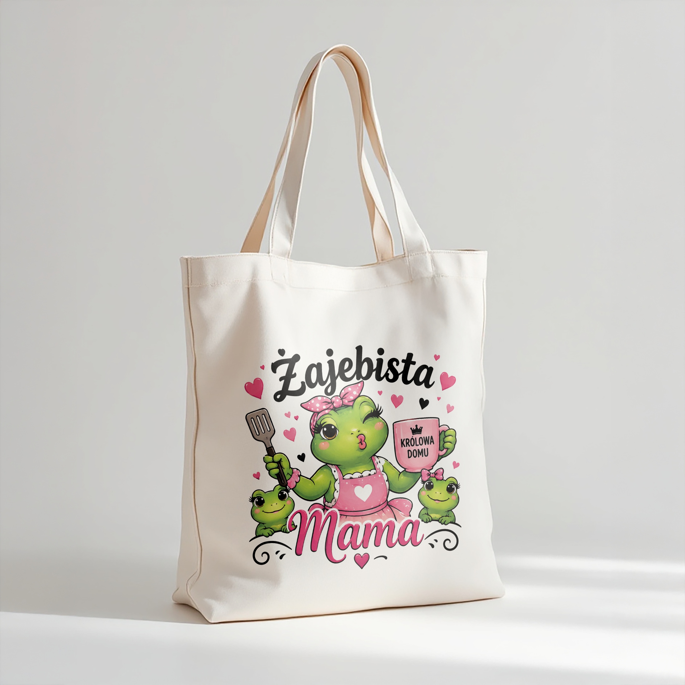 Prezent na Dzień Matki torba bawełniana premium dla mamy eco upominek