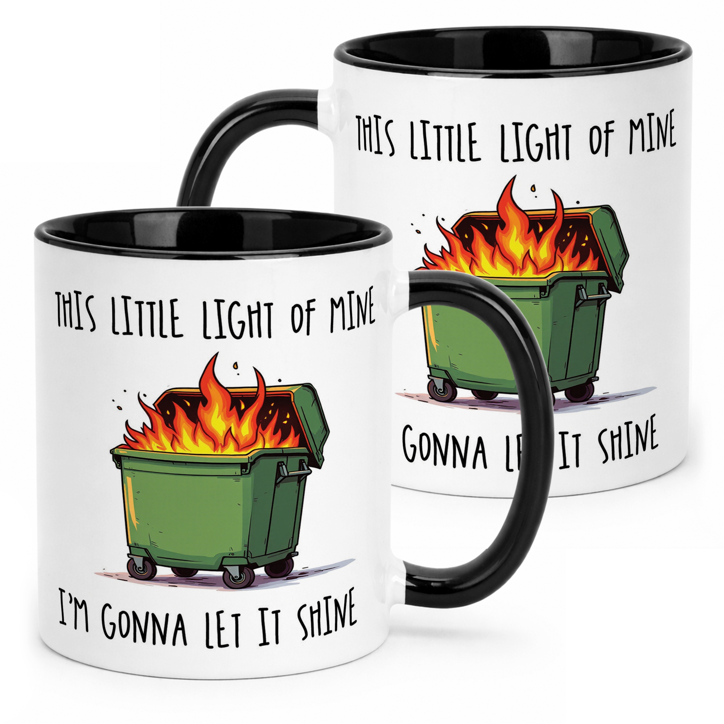 Kubek Czarny This Little Light Of Mine Zabawny Prezent