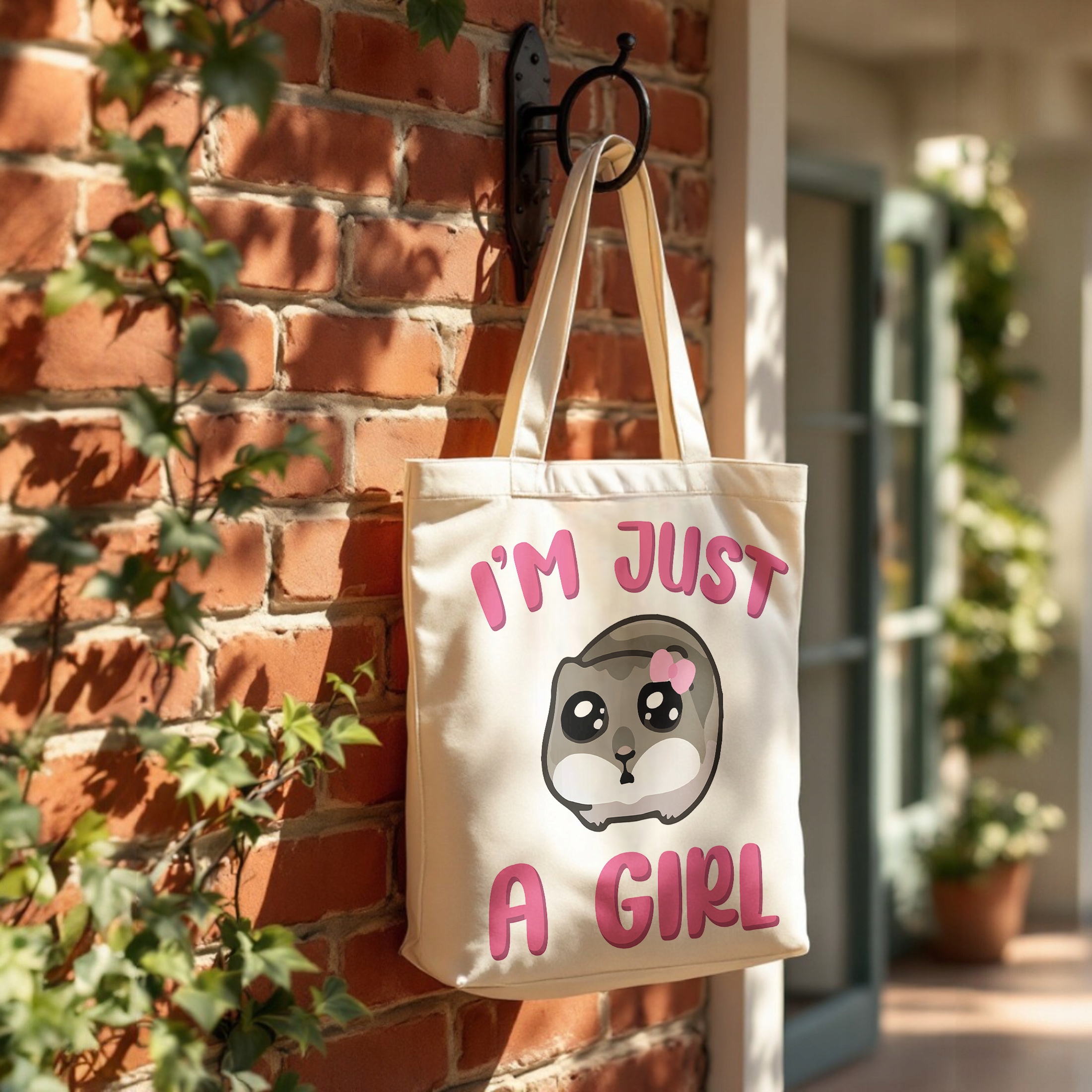 Torba bawełniana premium I’m Just A Girl Mem Zabawny Prezent