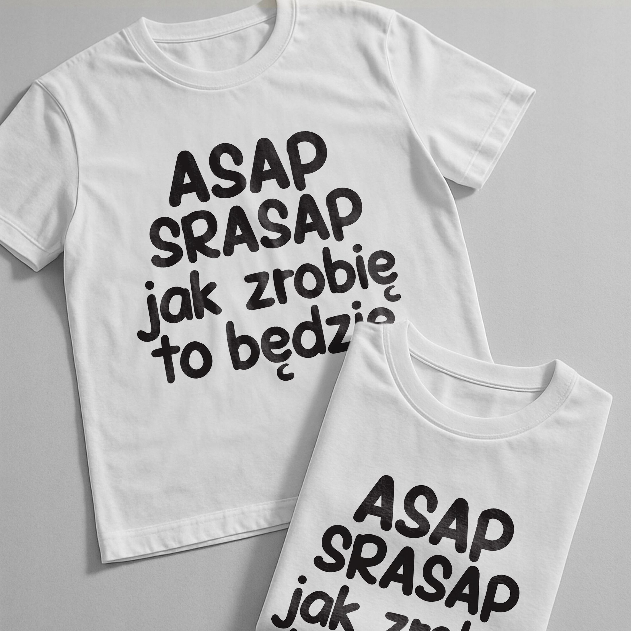 Koszulka biała męska ASAP SPRASAP Jak Zrobię To Będzie Prezent r. 3XL