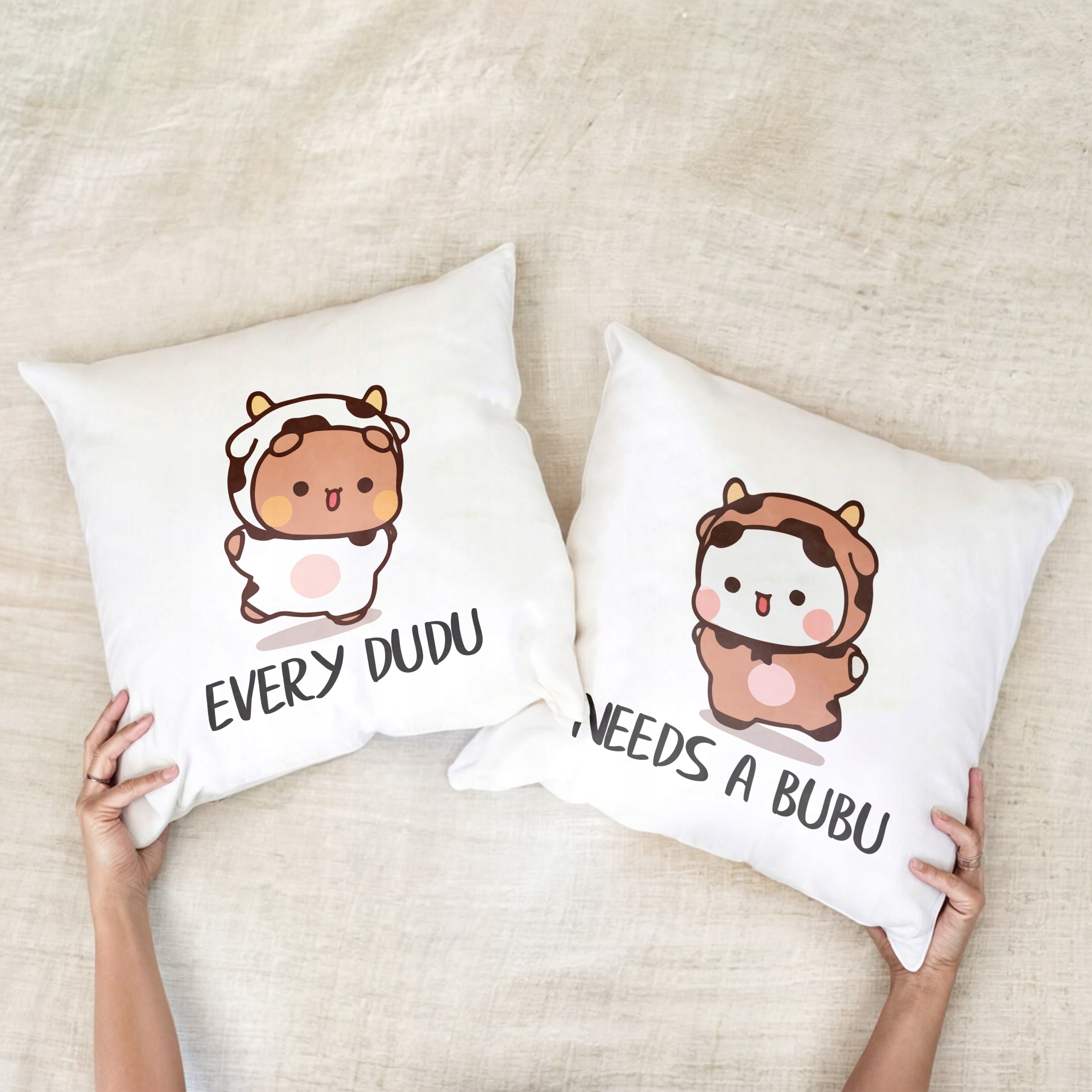 Zestaw Poduszek Walentynkowy Walentynek Bubu i Dudu Dla Pary Prezent