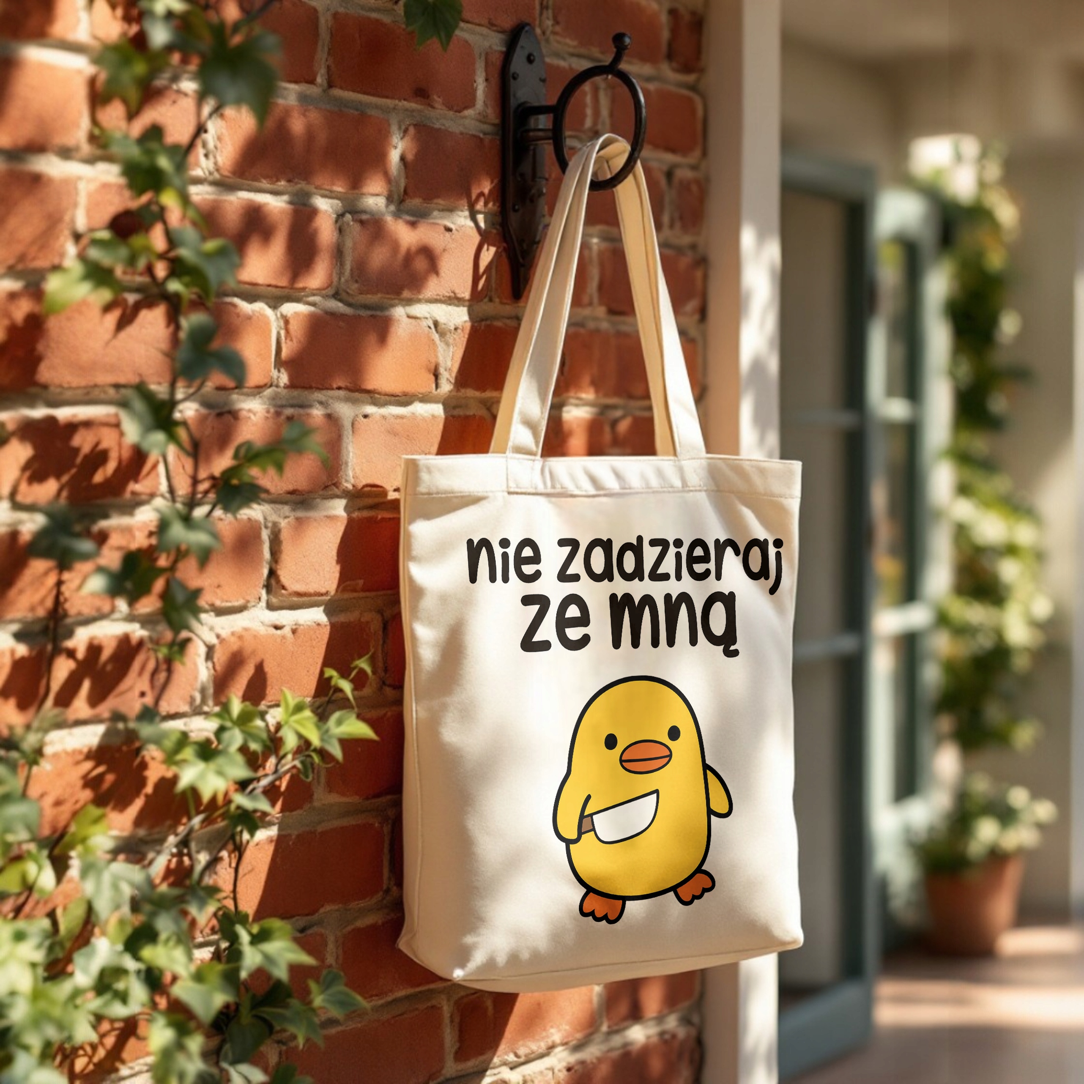 Torba bawełniana premium Nie Zadzieraj Ze Mną Zabawny Prezent